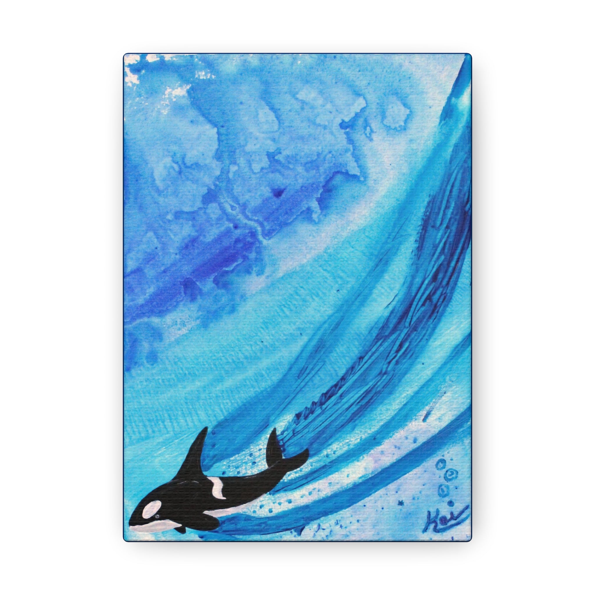 "Orca" By Kai Gentile Reproduced On Gallery Wrapped Canvas