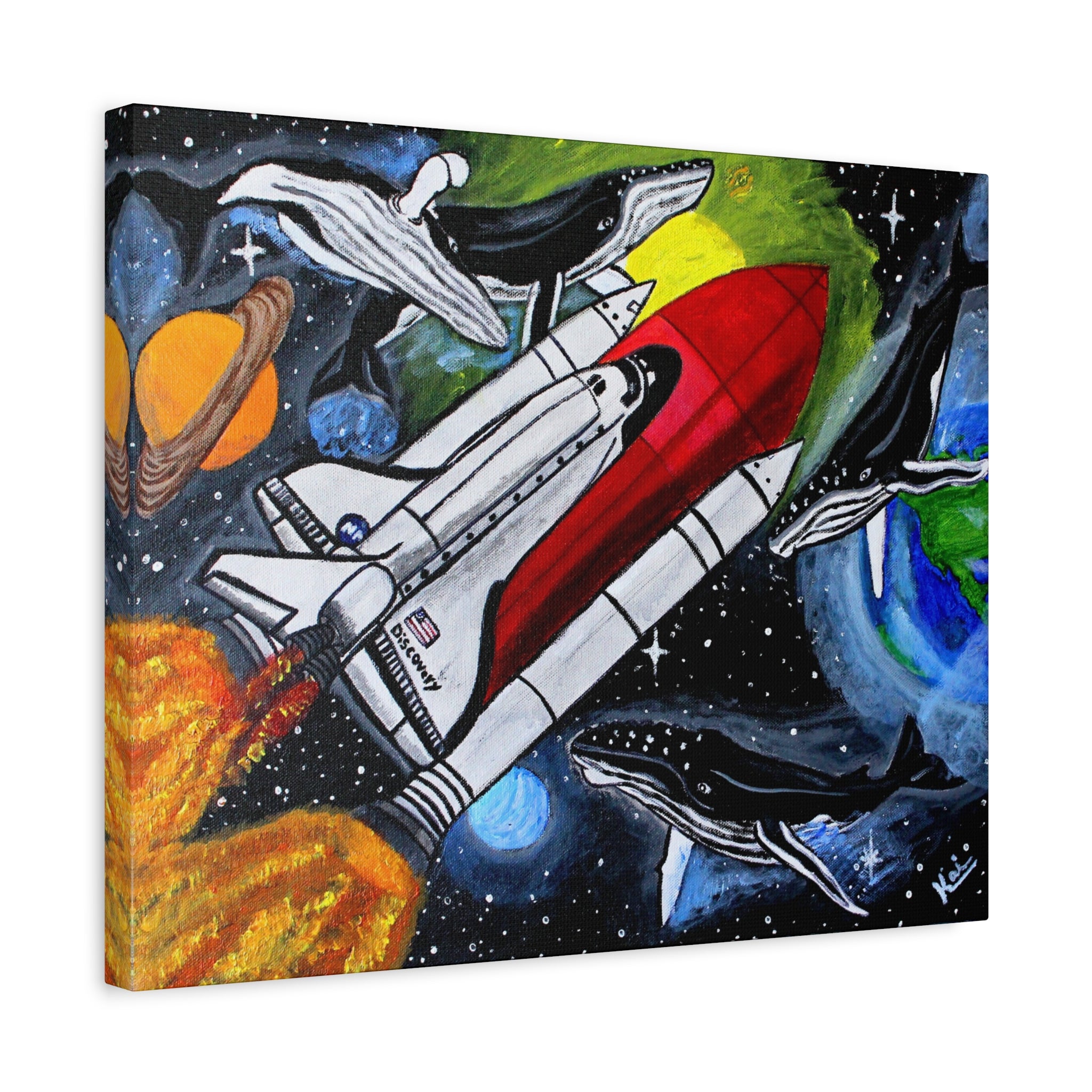 "Cosmic Migration" By Kai Gentile Reproduced on Gallery Wrapped Canvas