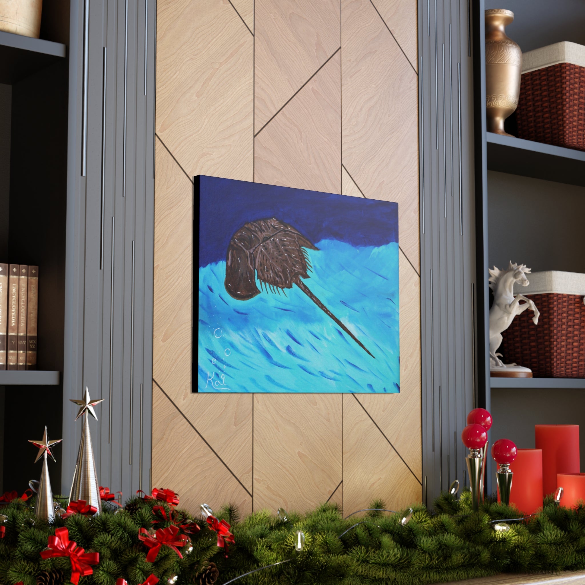 "Horseshoe Crab" By Kai Gentile Reproduced On Gallery Wrapped Canvas