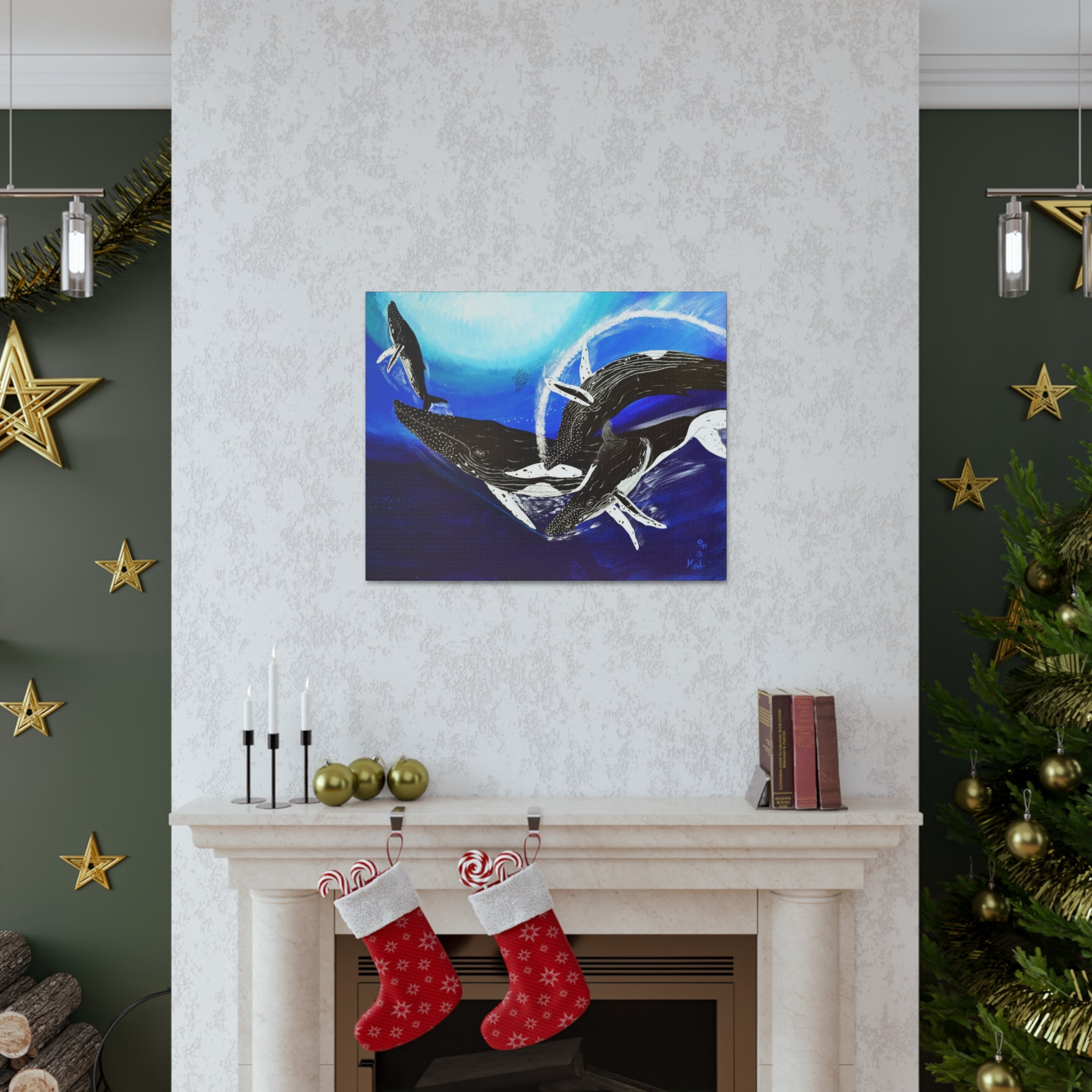 "Humpback Whales" By Kai Gentile Reproduced On Gallery Wrapped Canvas