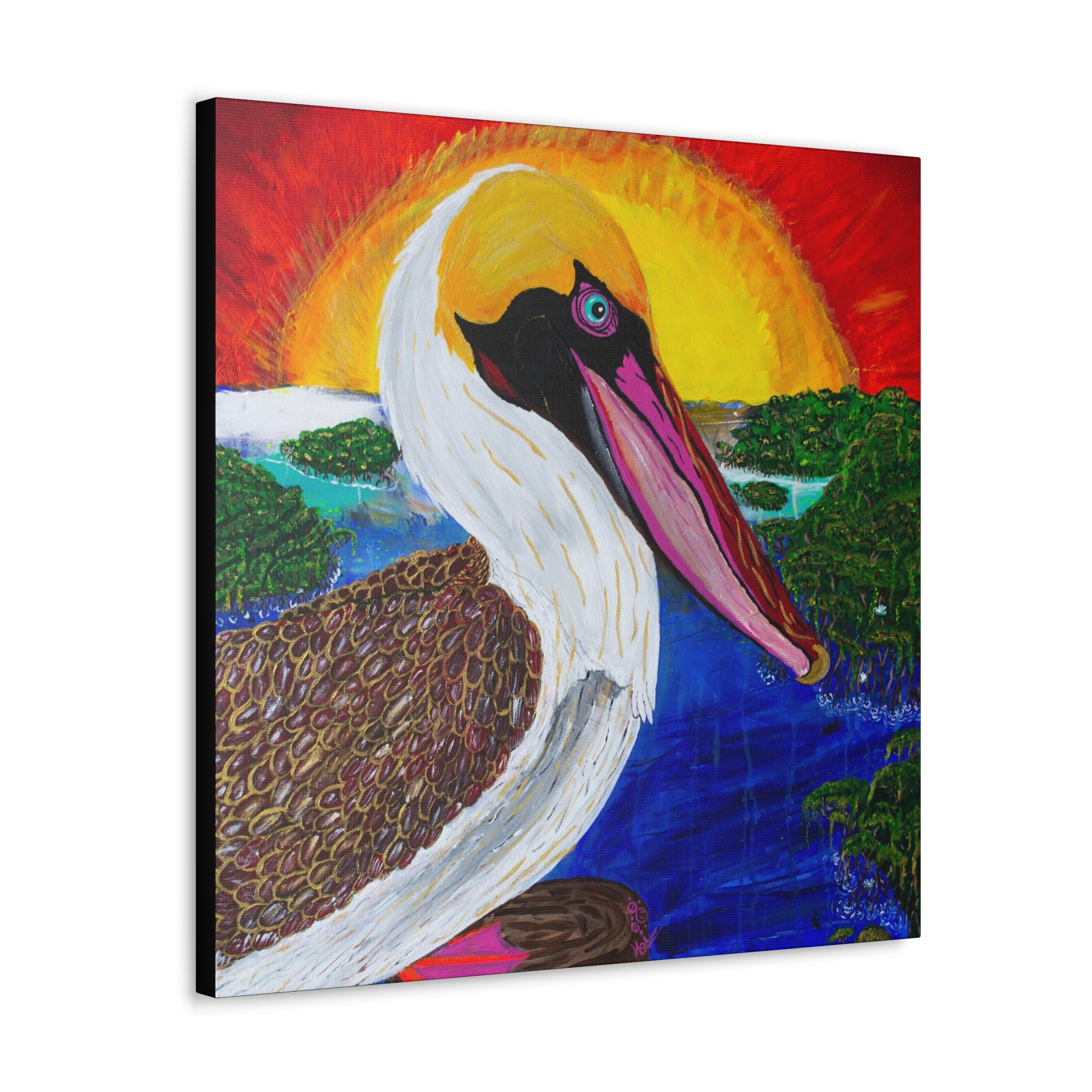 "Pelican Sun Grove" By Kai Gentile Reproduced On Gallery Wrapped Canvas