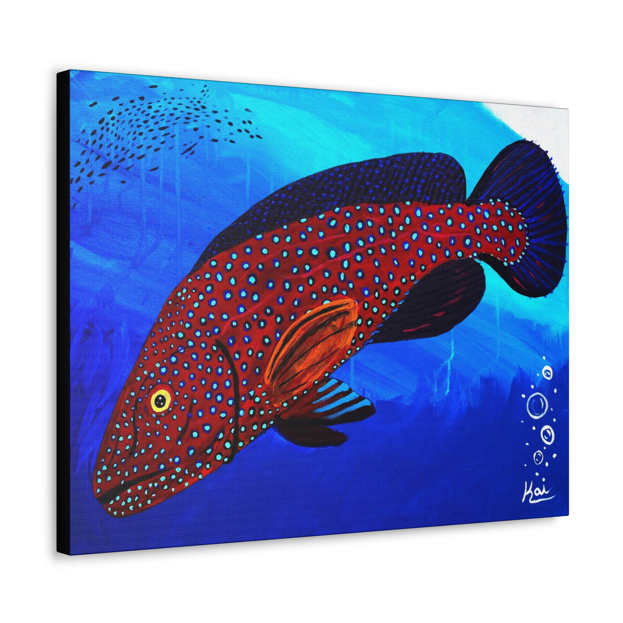 "Strawberry Grouper" By Kai Gentile Reproduced On Gallery Wrapped Canvas