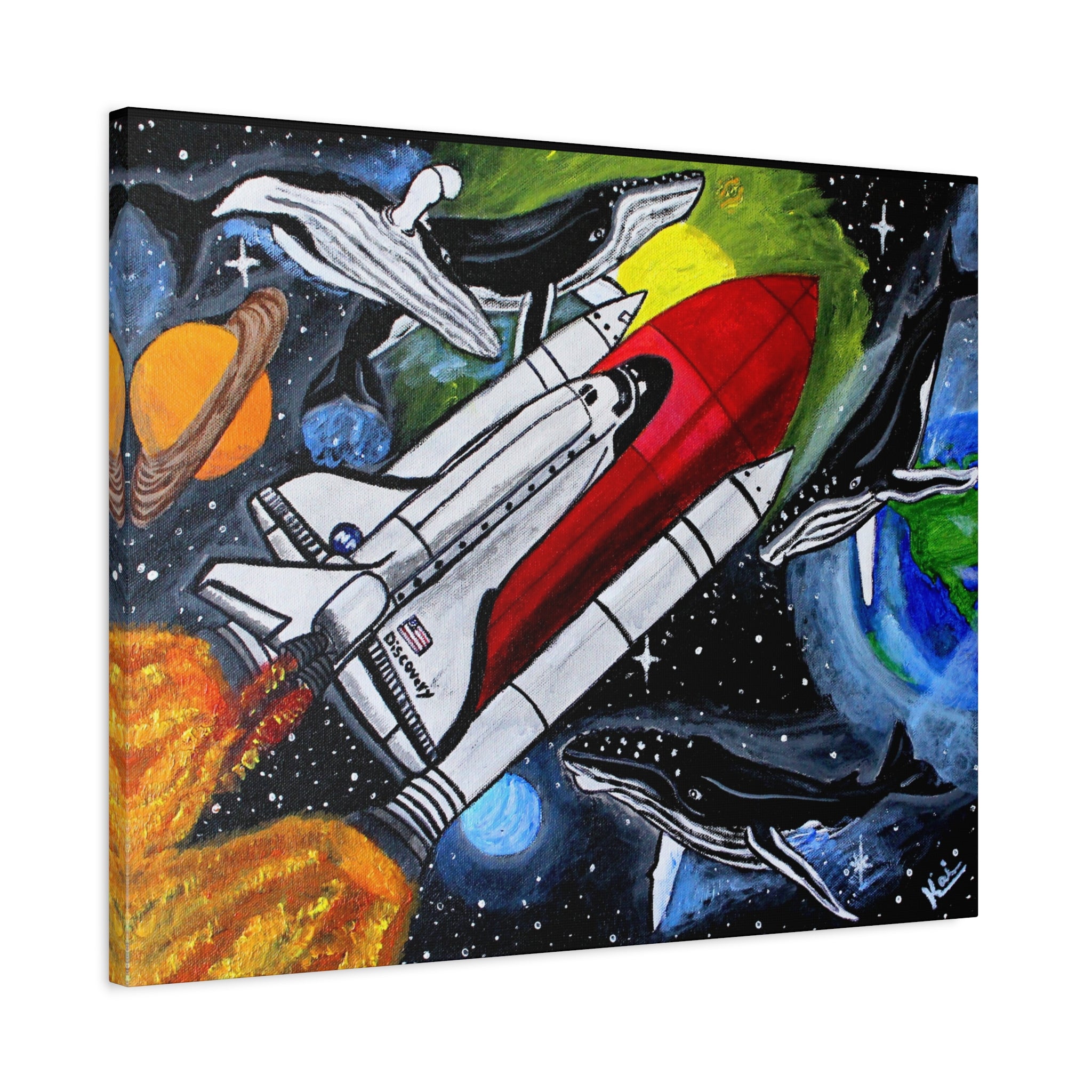 "Cosmic Migration" By Kai Gentile Reproduced on Gallery Wrapped Canvas
