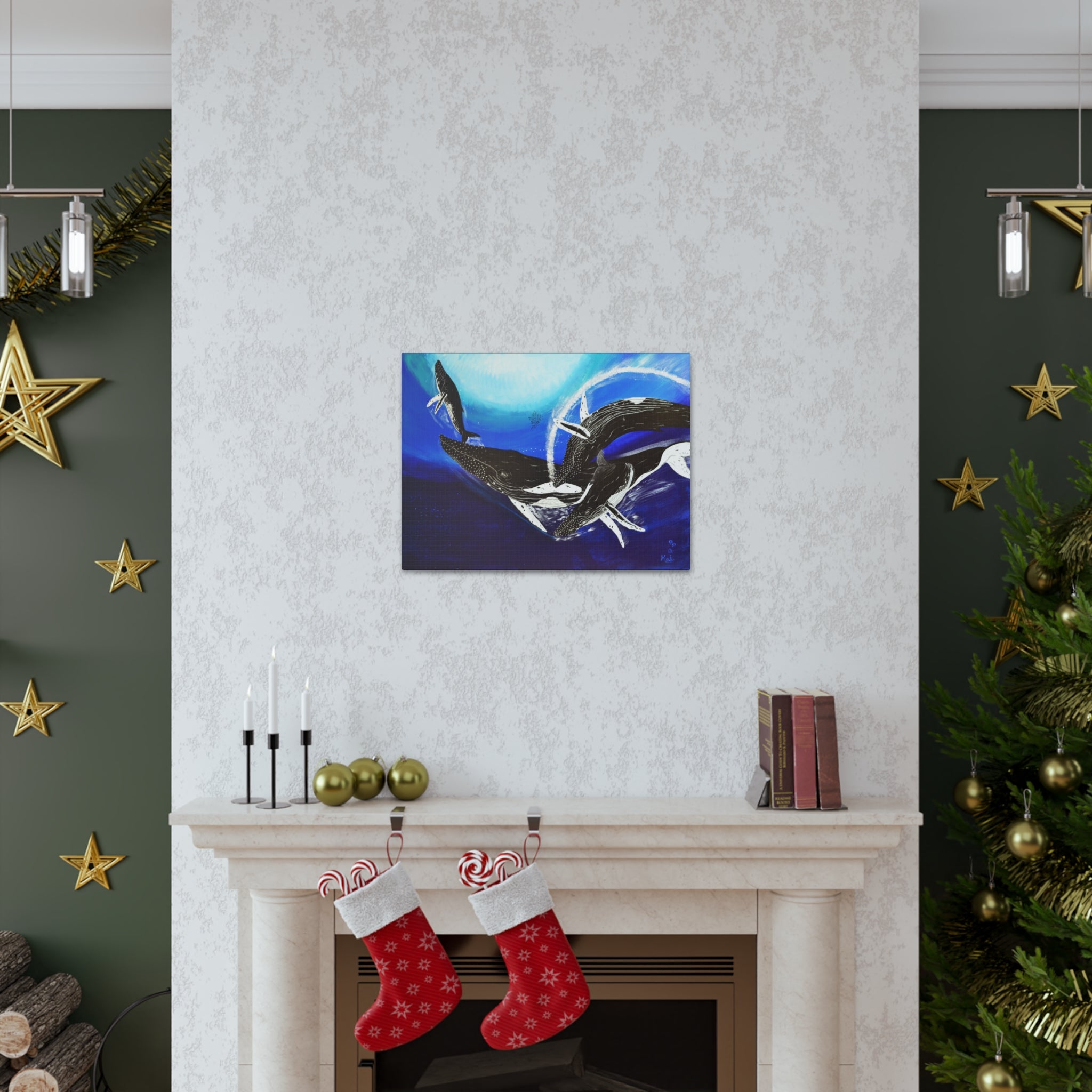 "Humpback Whales" By Kai Gentile Reproduced On Gallery Wrapped Canvas