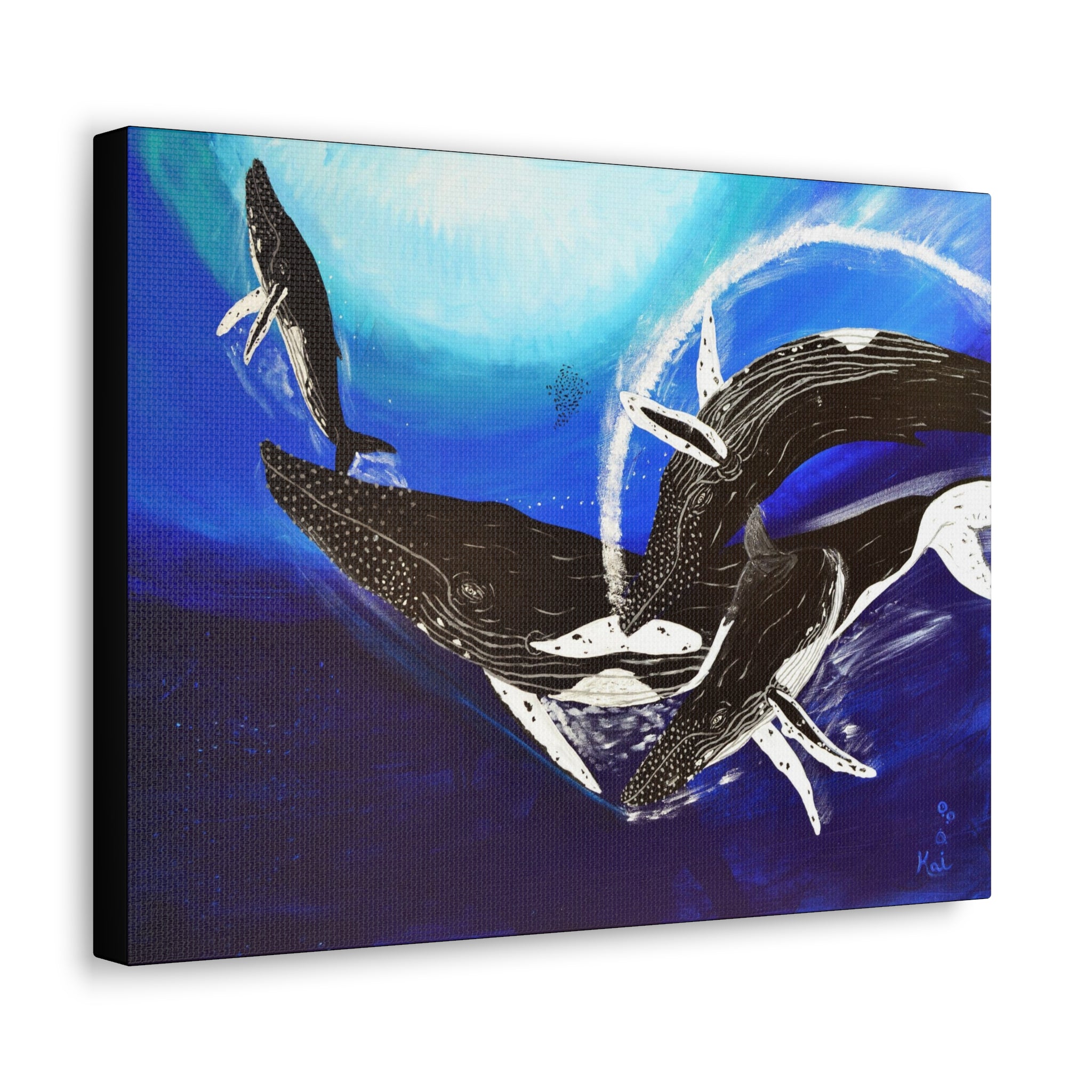 "Humpback Whales" By Kai Gentile Reproduced On Gallery Wrapped Canvas