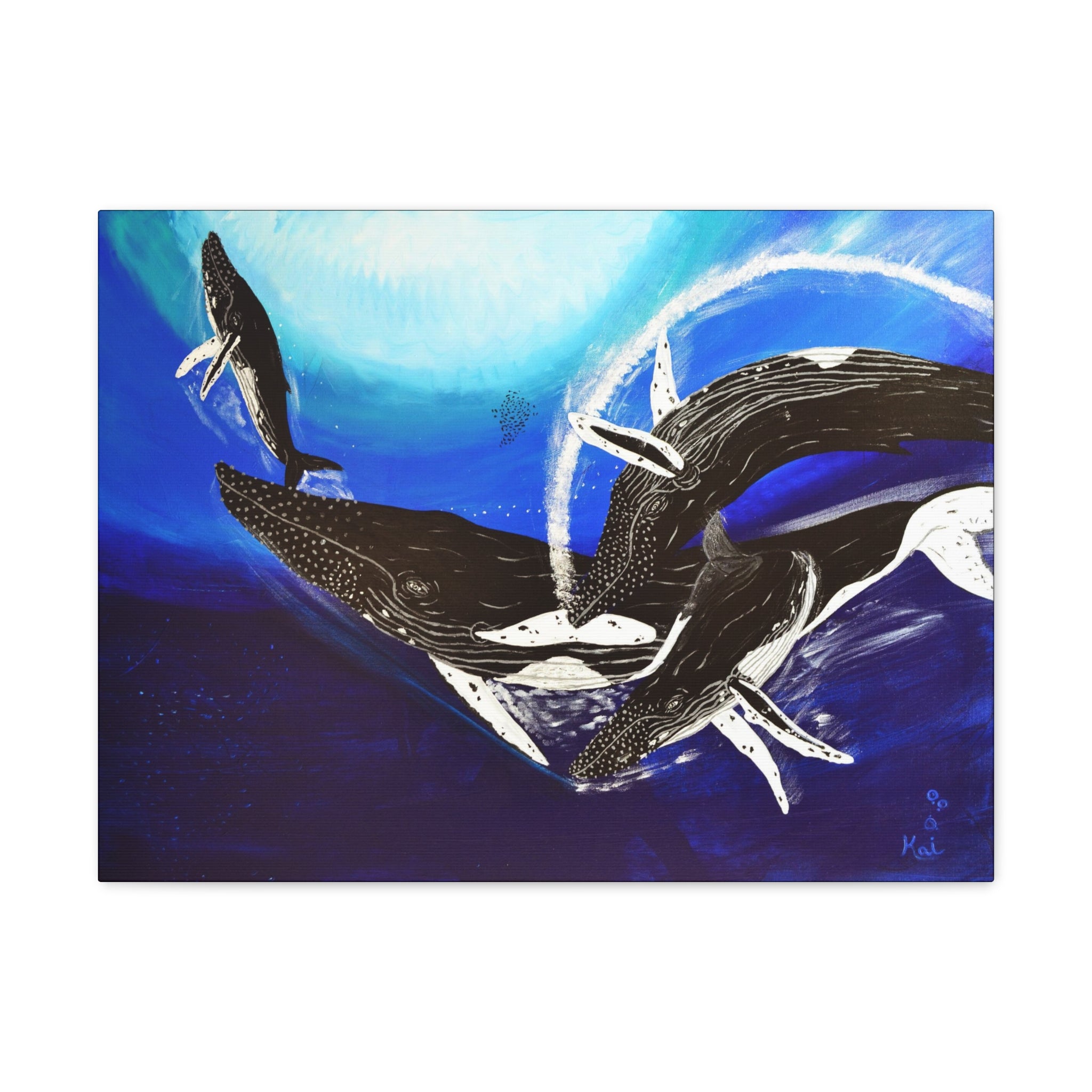 "Humpback Whales" By Kai Gentile Reproduced On Gallery Wrapped Canvas