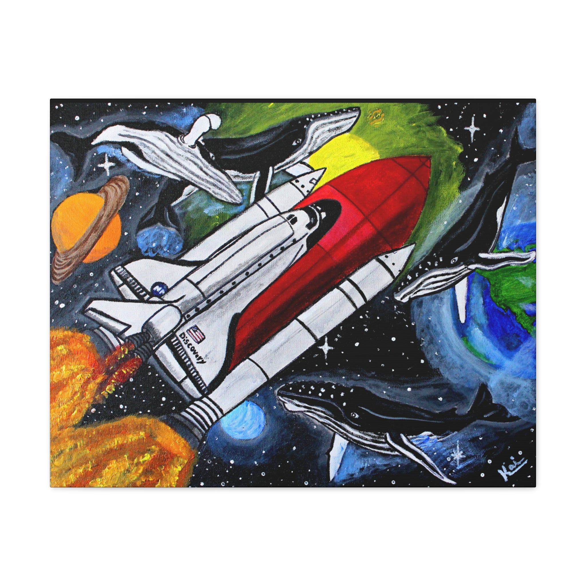 "Cosmic Migration" By Kai Gentile Reproduced on Gallery Wrapped Canvas