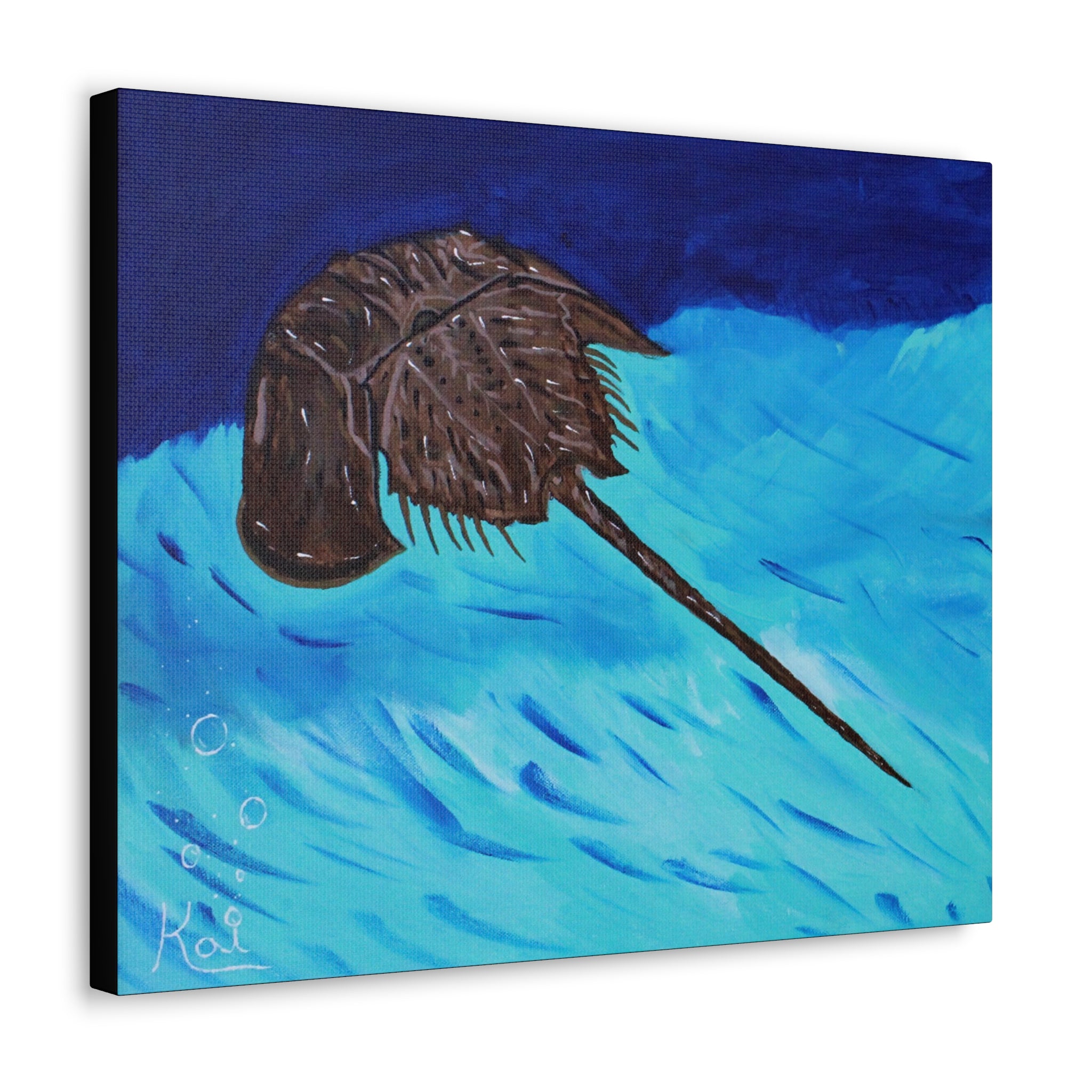 "Horseshoe Crab" By Kai Gentile Reproduced On Gallery Wrapped Canvas