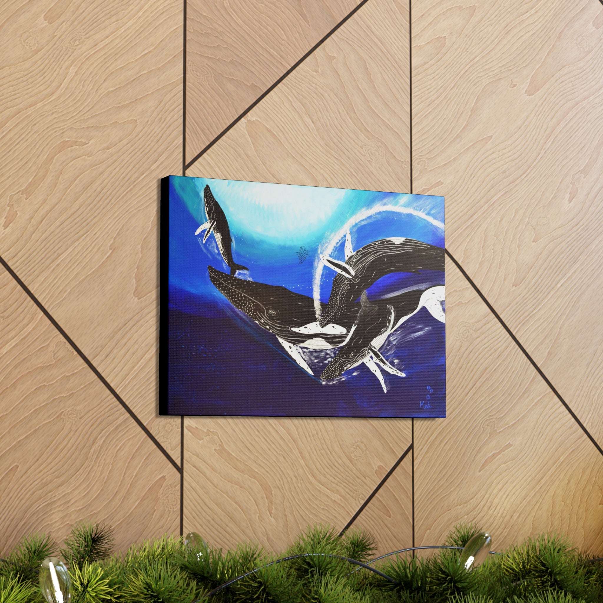 "Humpback Whales" By Kai Gentile Reproduced On Gallery Wrapped Canvas