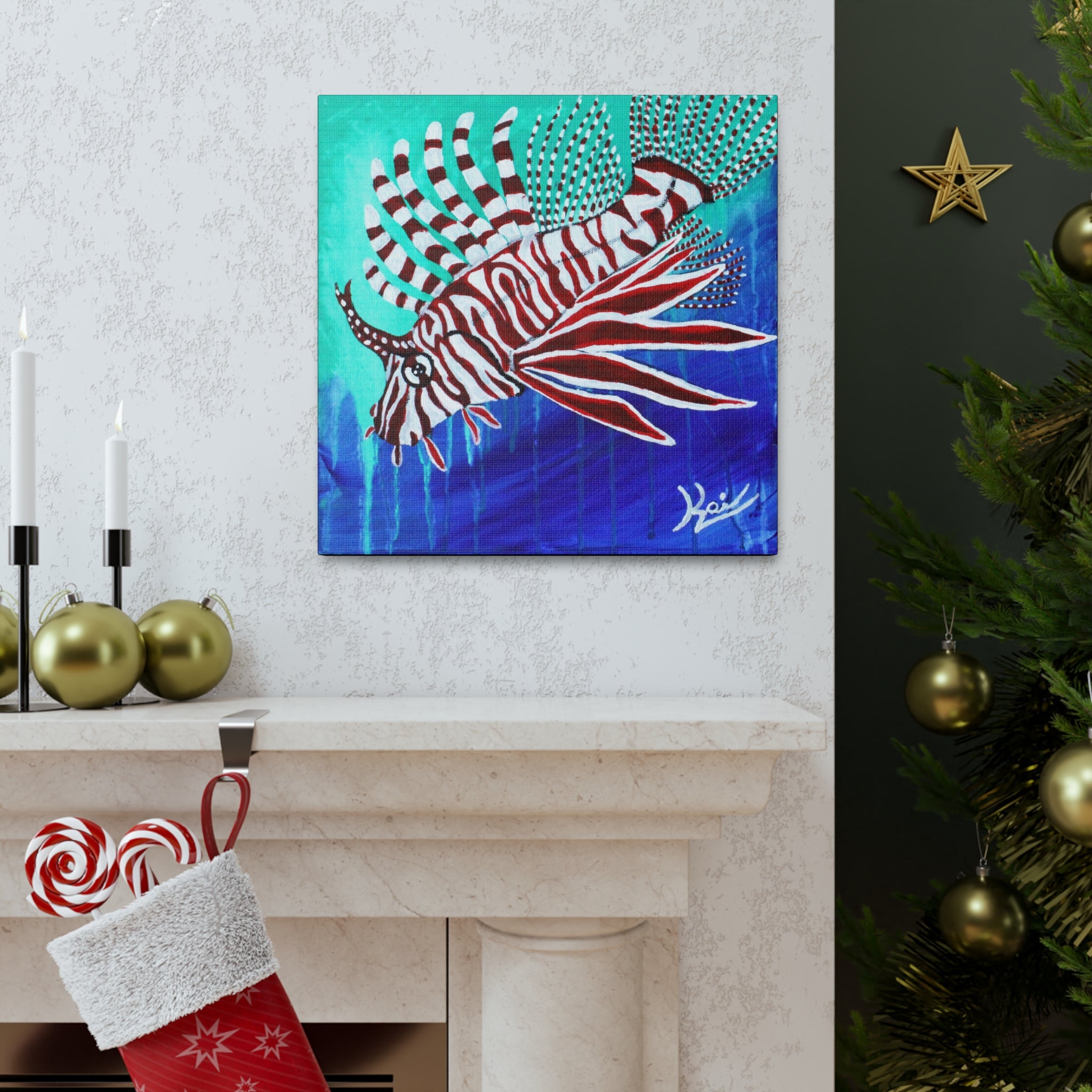 "Lionfish" By Kai Gentile Reproduced On Gallery Wrapped Canvas