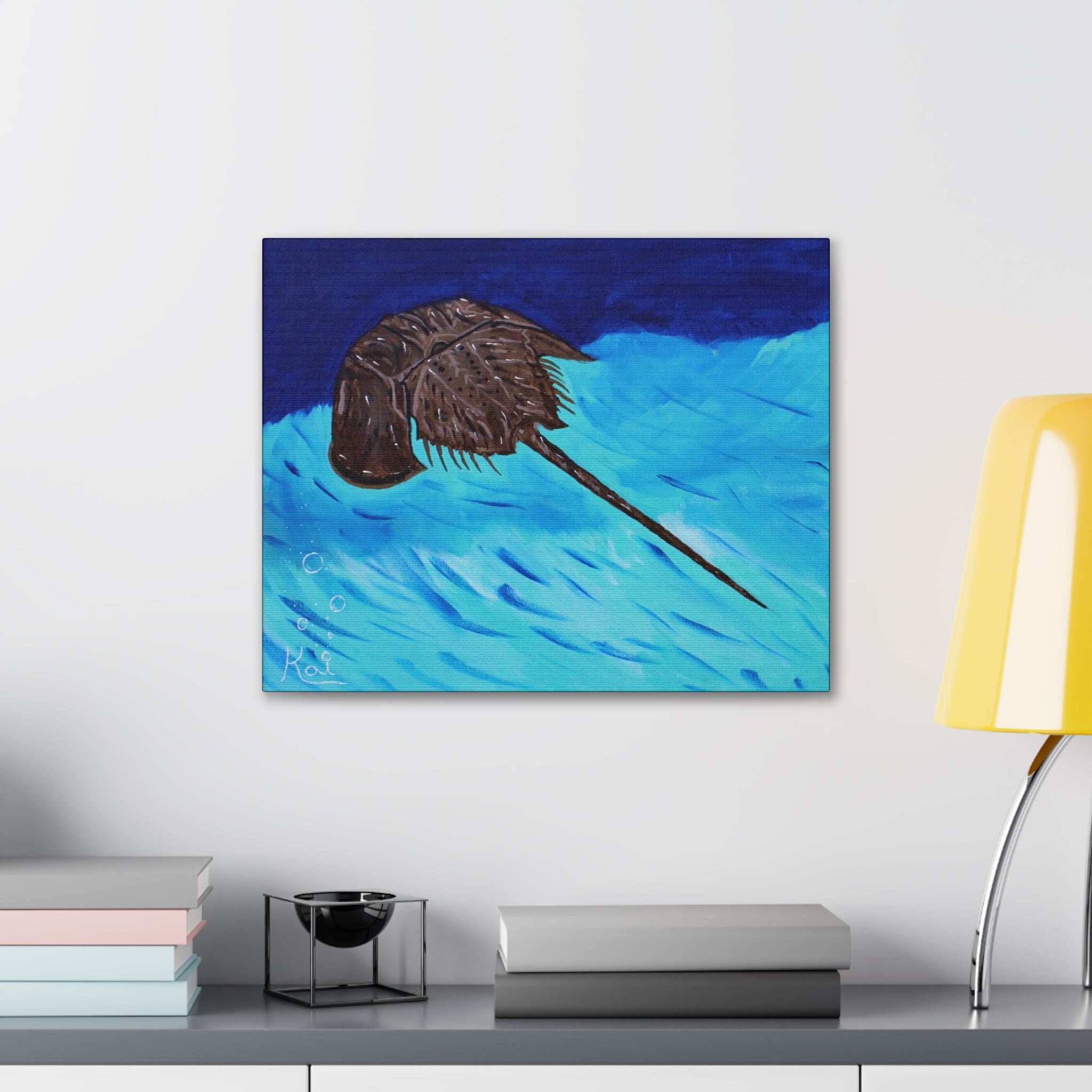 "Horseshoe Crab" By Kai Gentile Reproduced On Gallery Wrapped Canvas