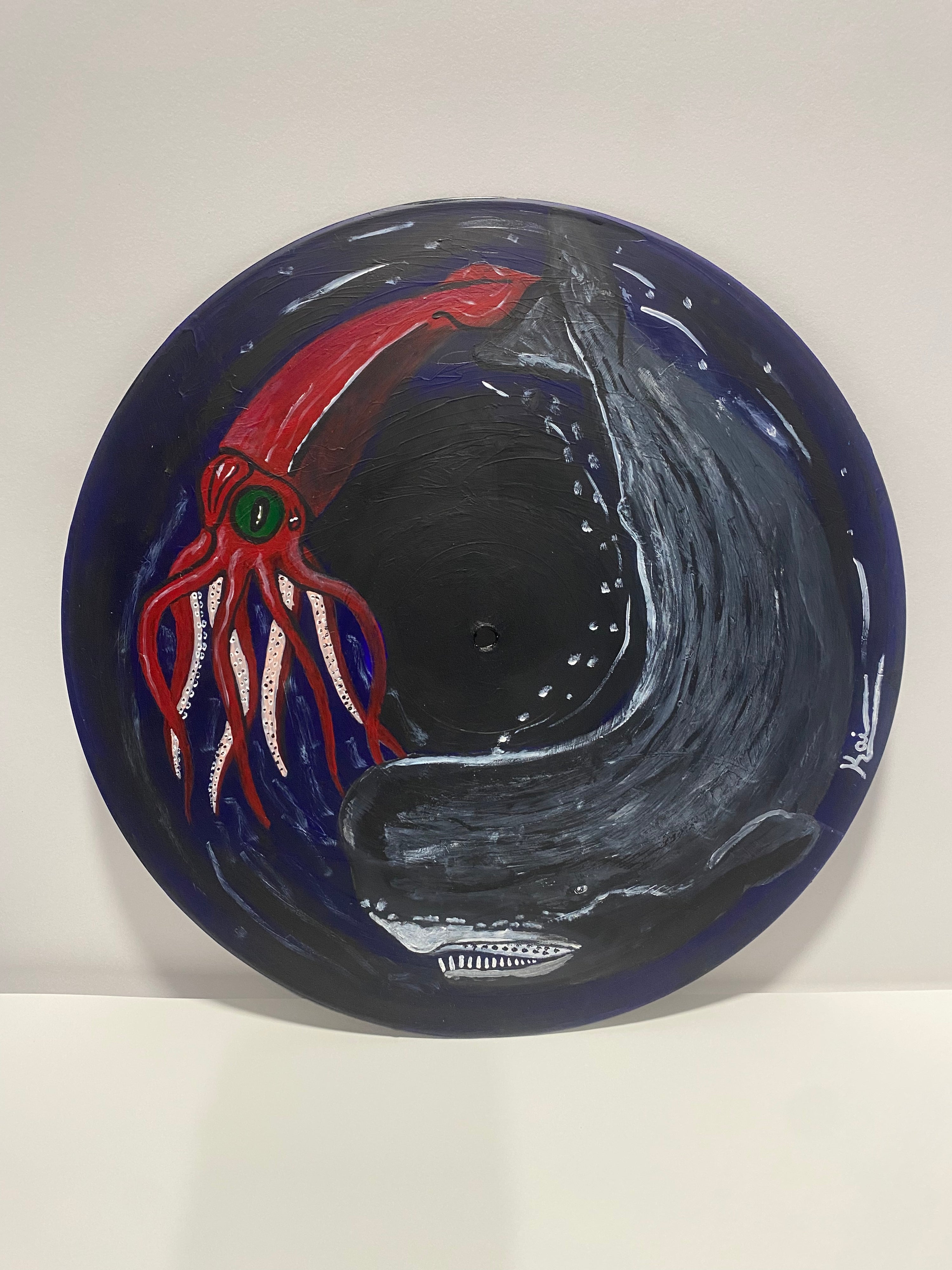 Whale vs Squid Vinyl Record Unframed