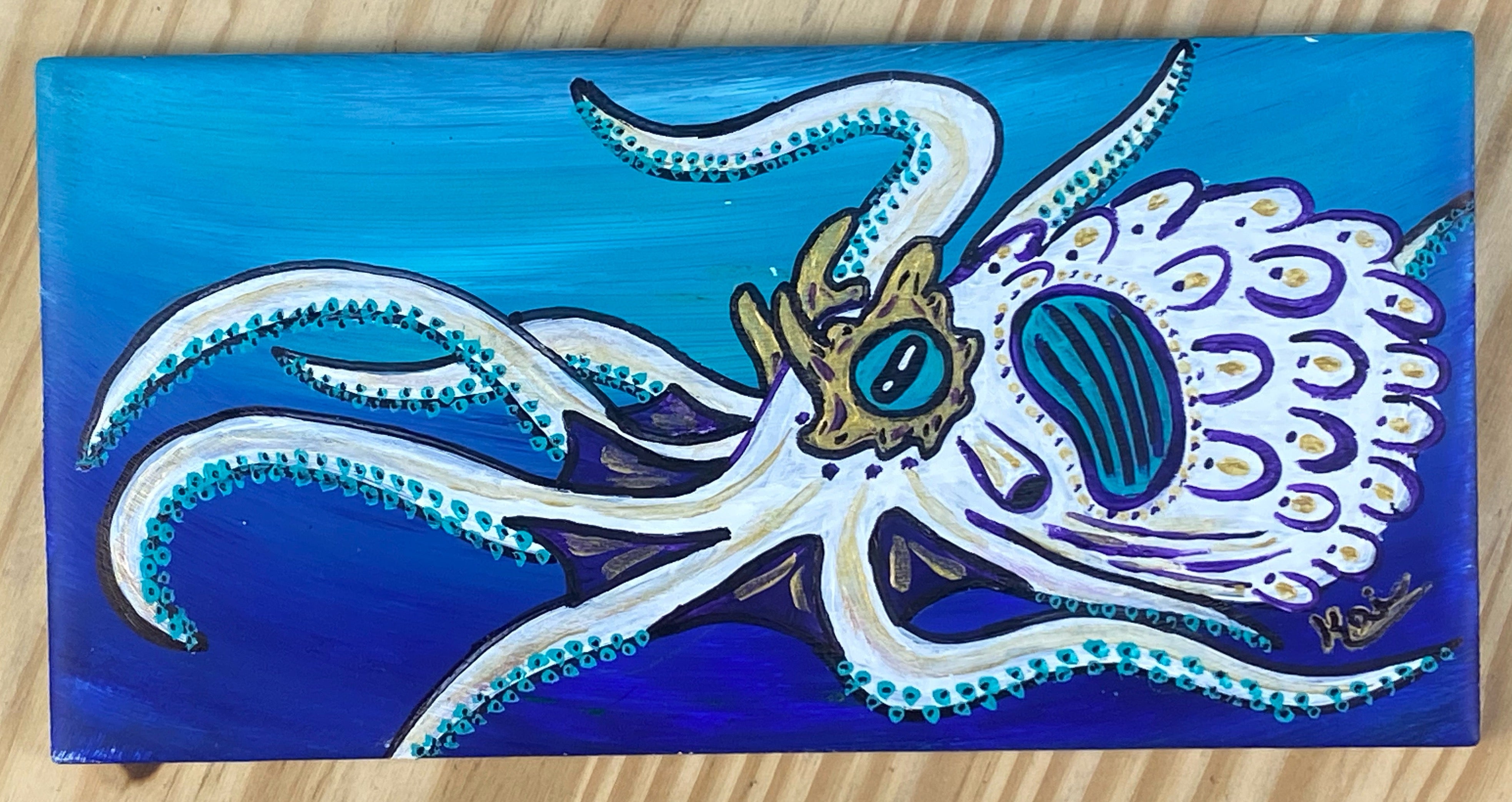 Cool White Octopus Tile – Kai Gentile Artwork