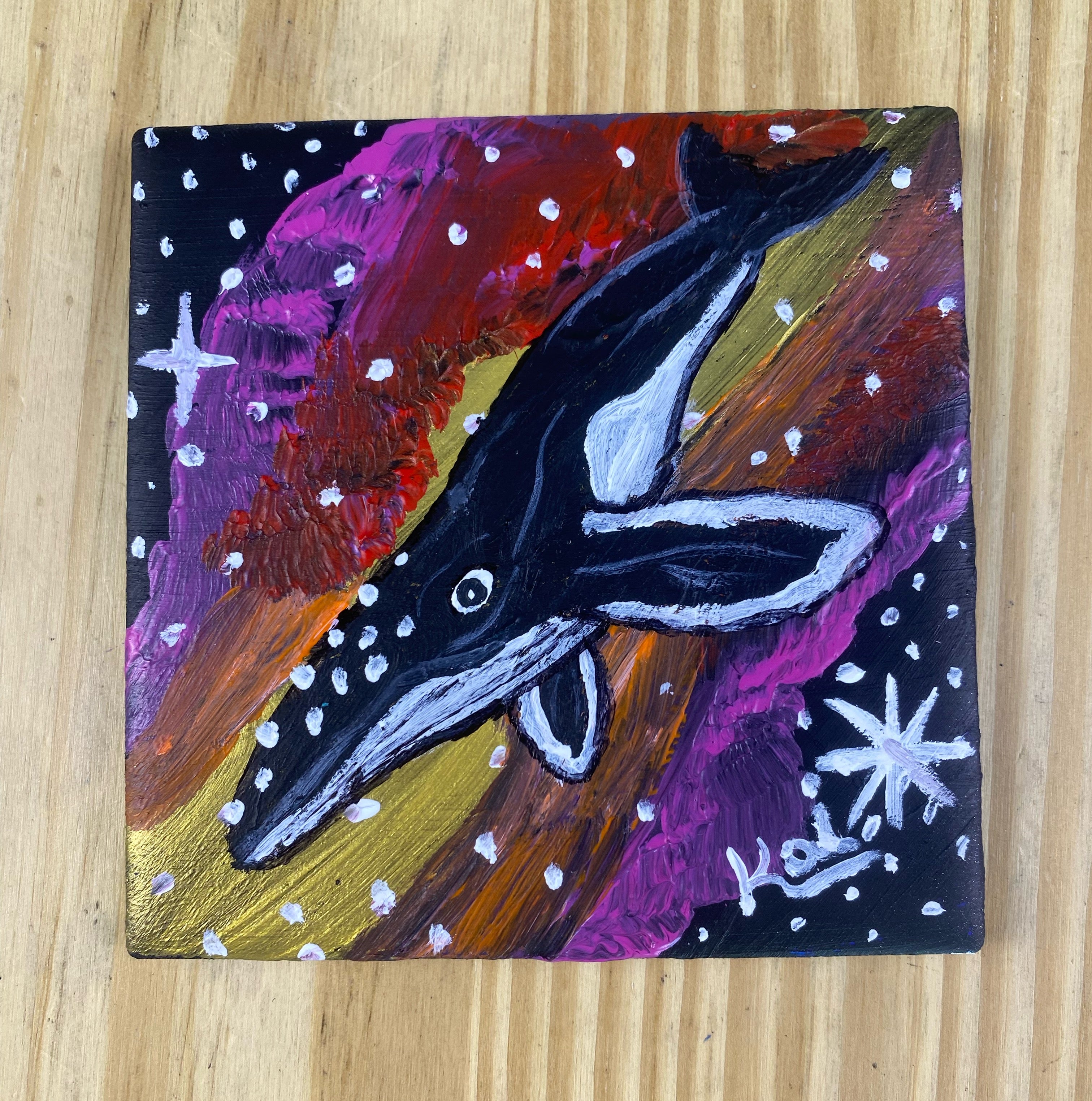Humpback in space! Tile – Kai Gentile Artwork