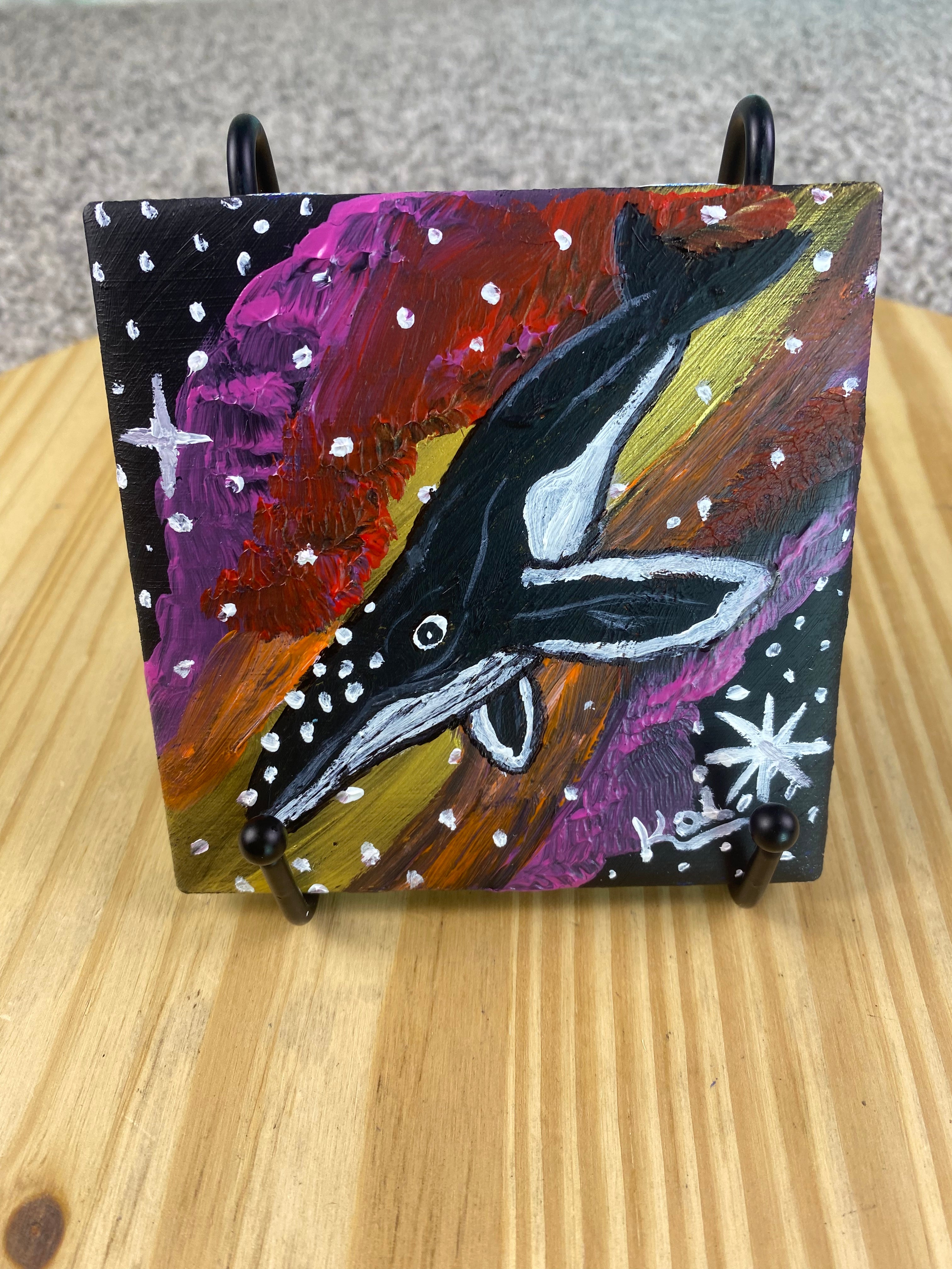 Humpback in space! Tile – Kai Gentile Artwork