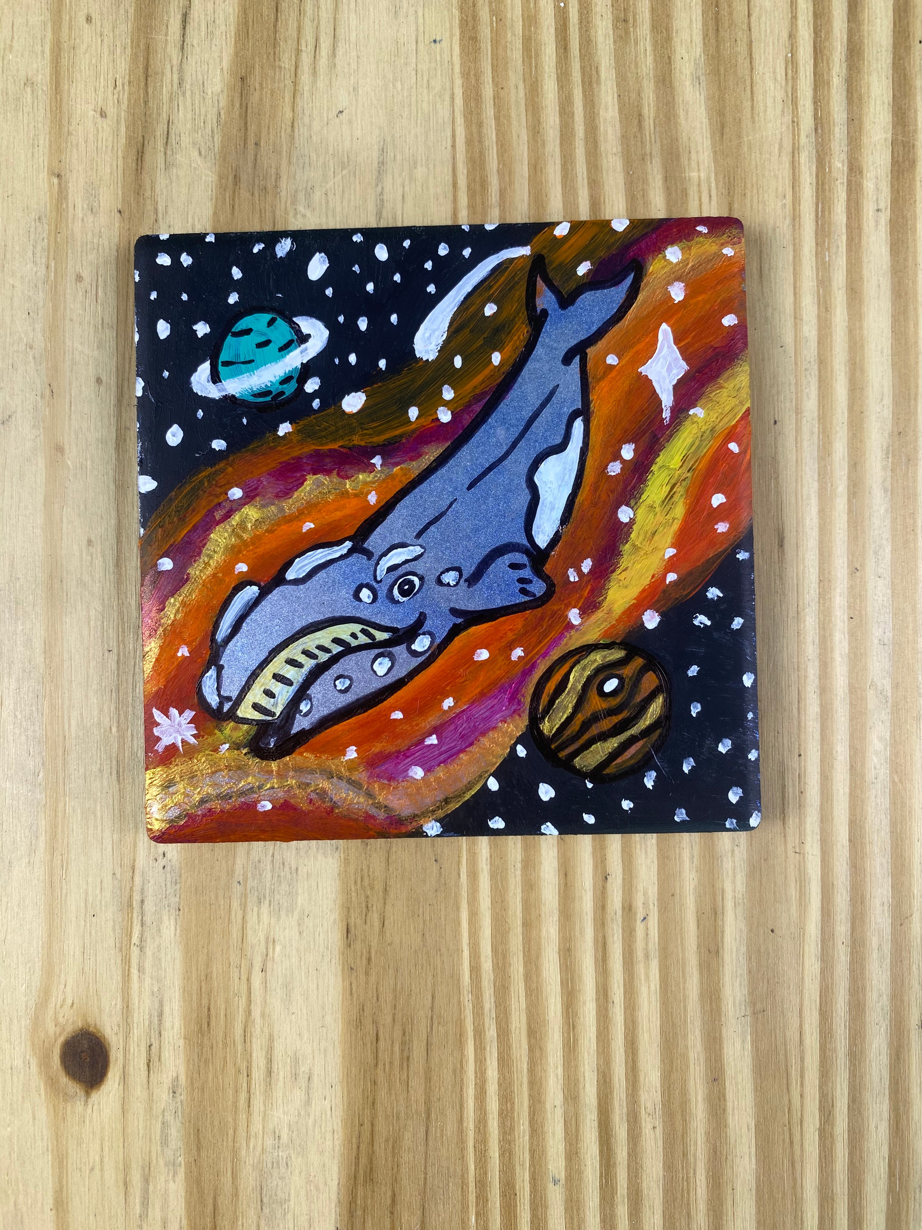 Right Whale in Space Tile