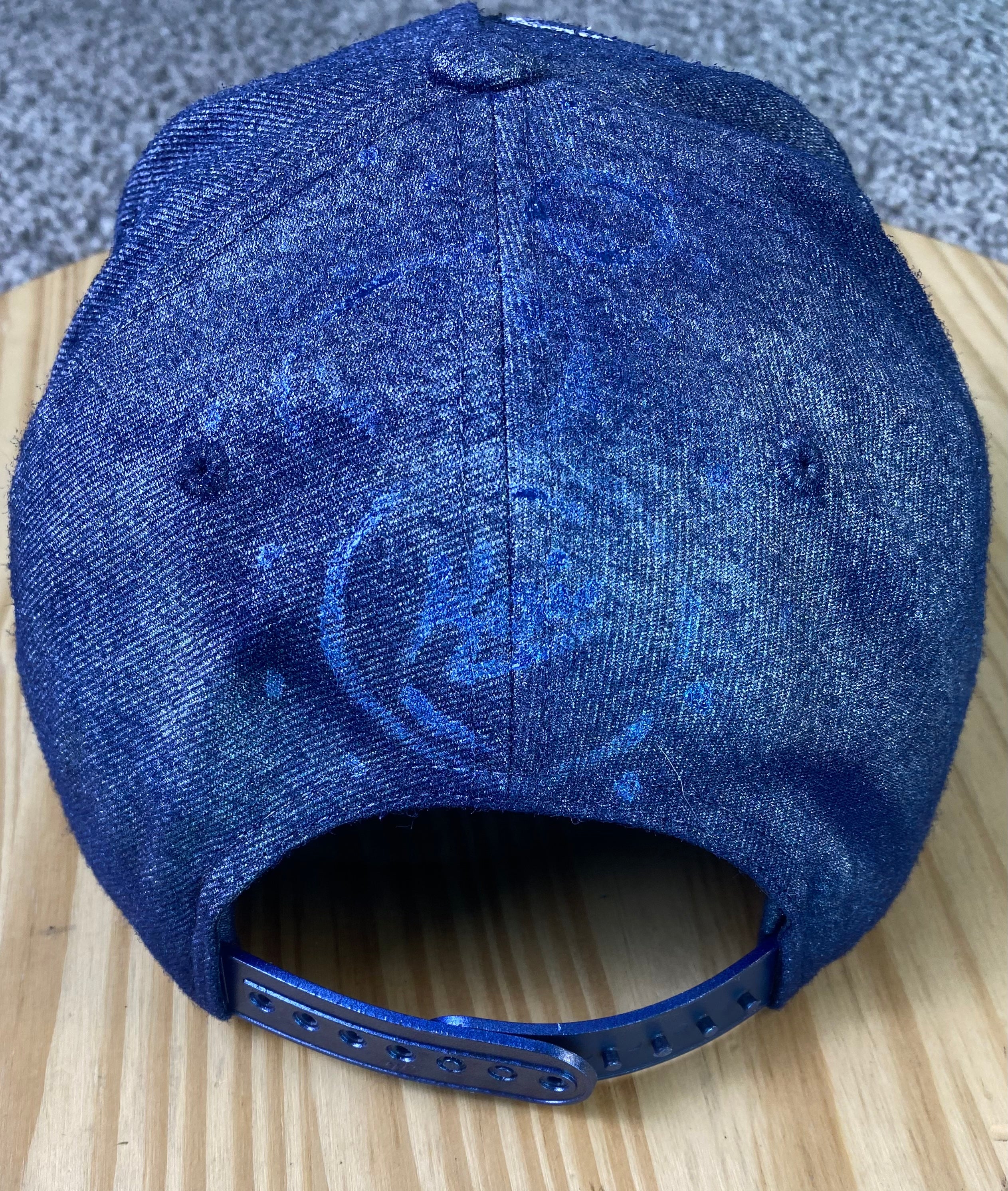 Blue Octopus Hat, Silver & Blue, Original Hand Painted, Snapback