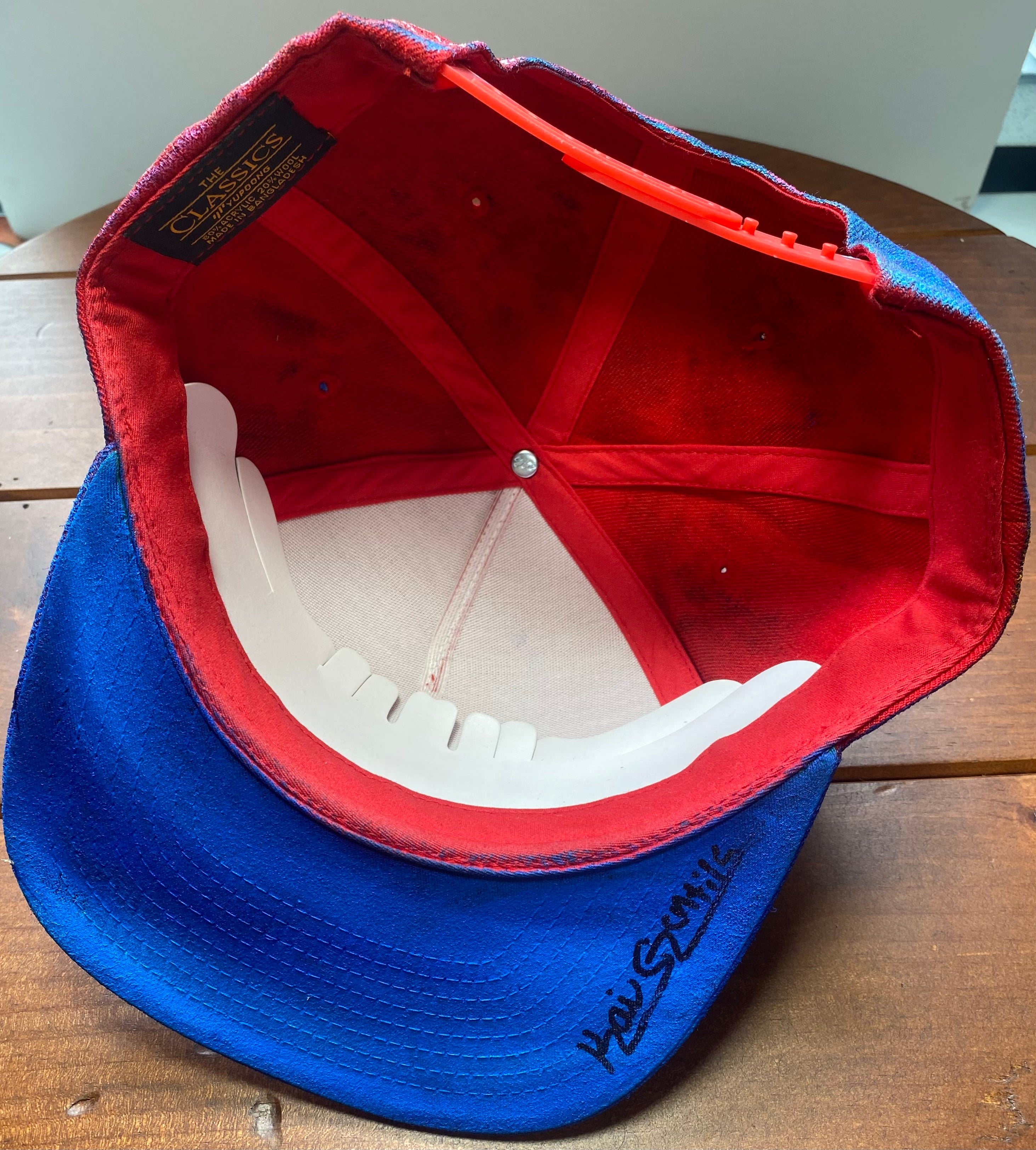 All Over Paint Hat, Red, Original Hand Painted, Snapback