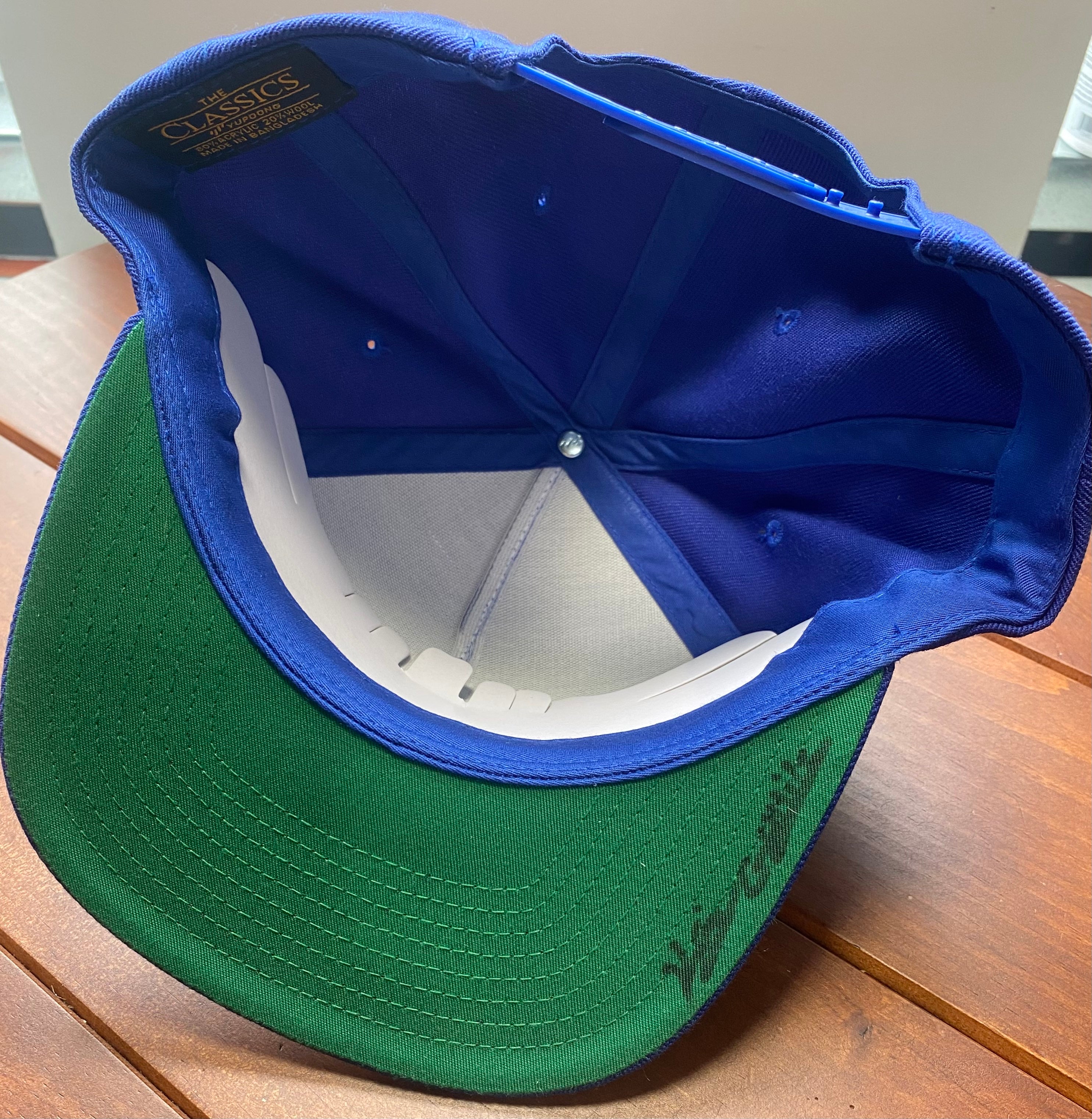 Blue Crab Hat, blue, Original Hand Painted, Snapback