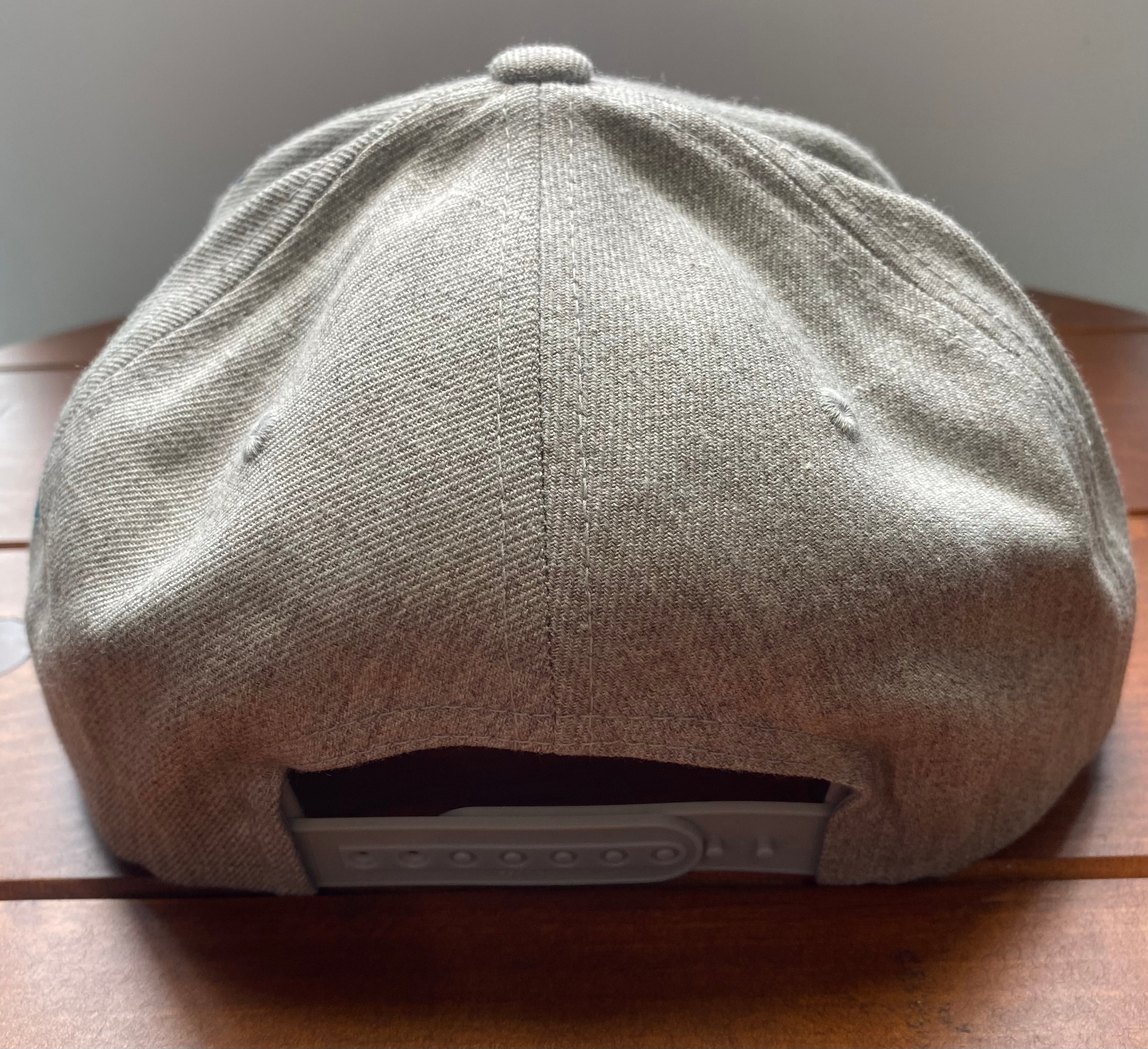 Blue Octopus Hat, Gray, Original Hand Painted, Snapback