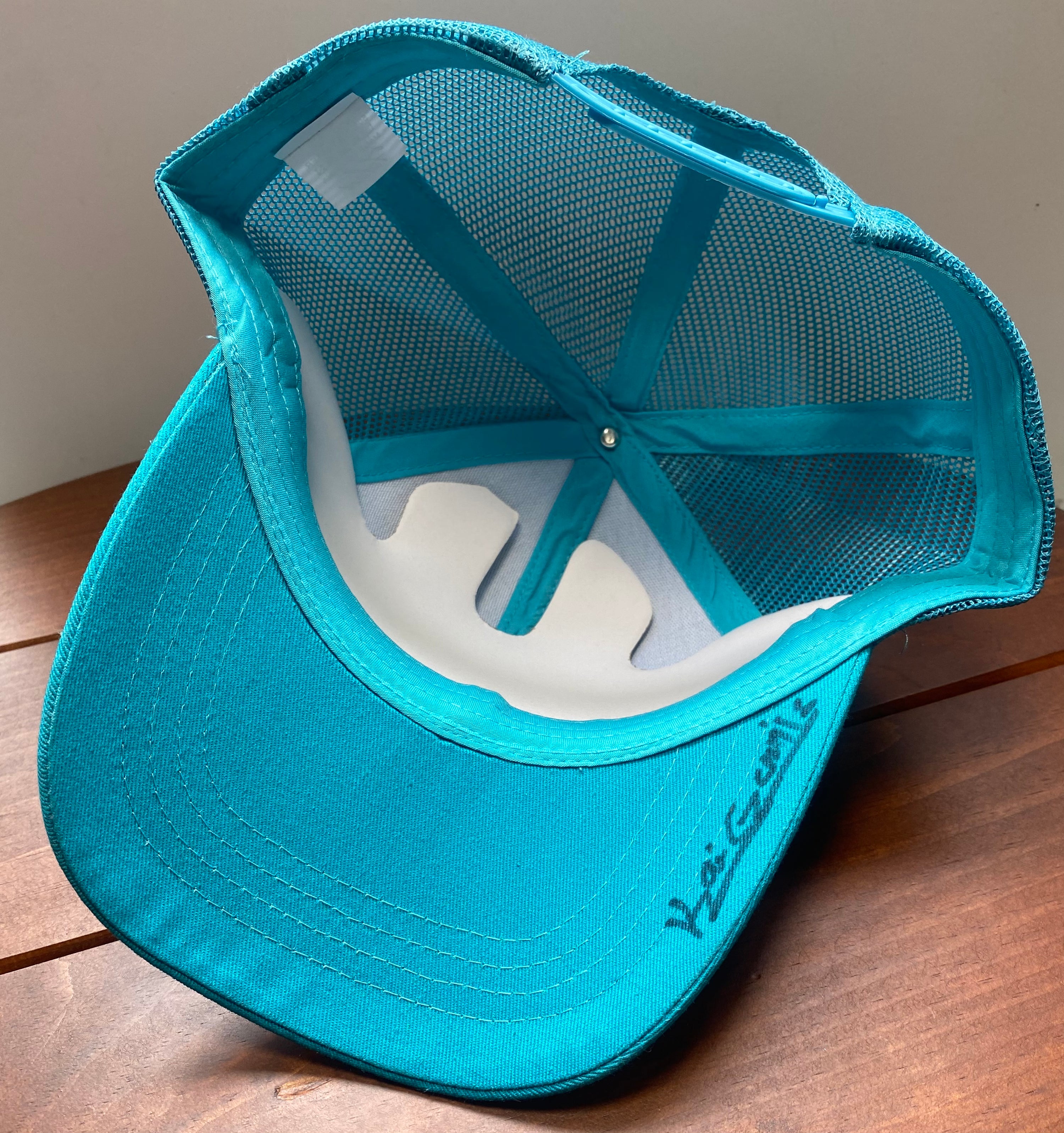 Blue Octopus Hat, blue, Original Hand Painted, Snapback