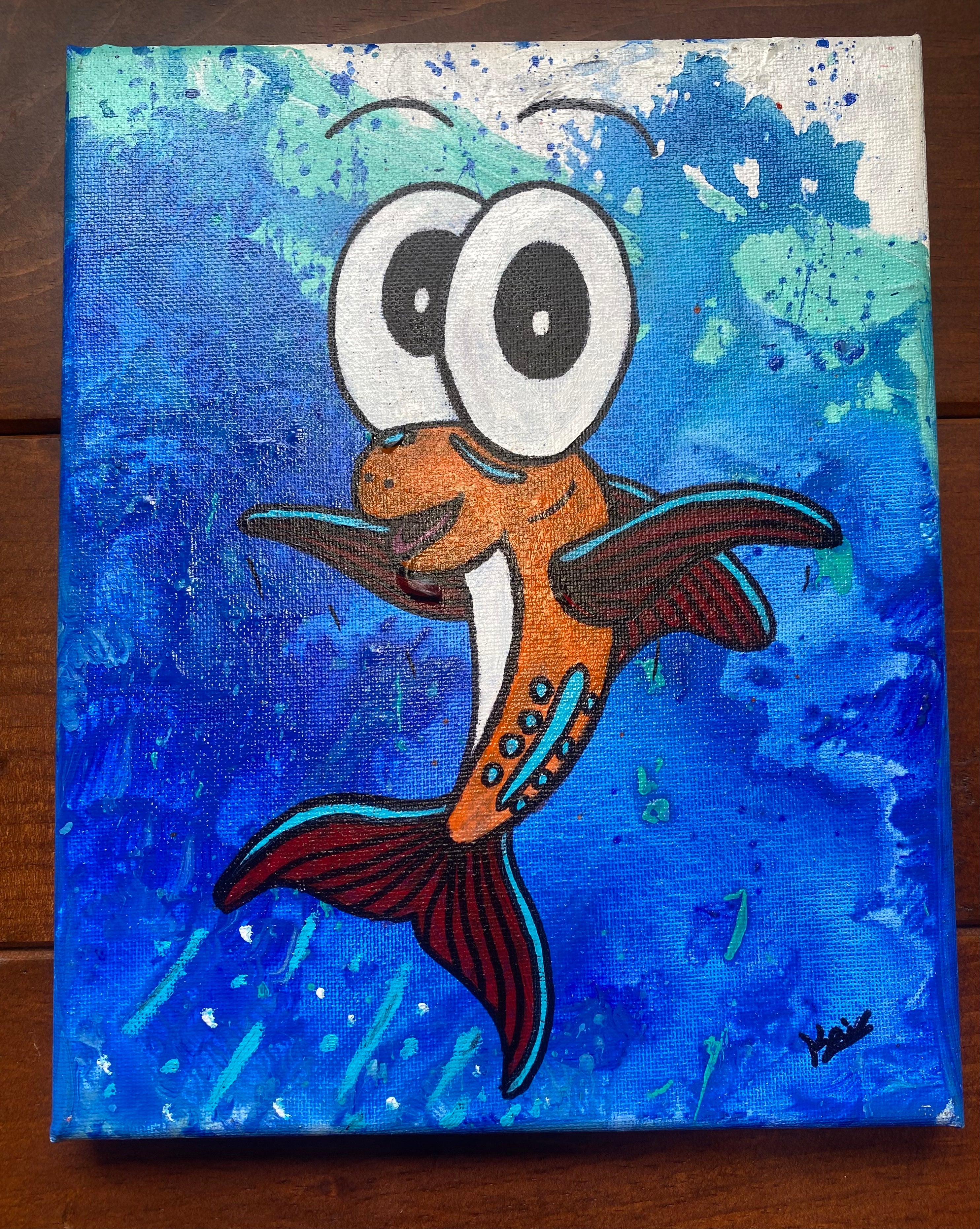 "Hi Fishy!  " By Kai Gentile Original Painting