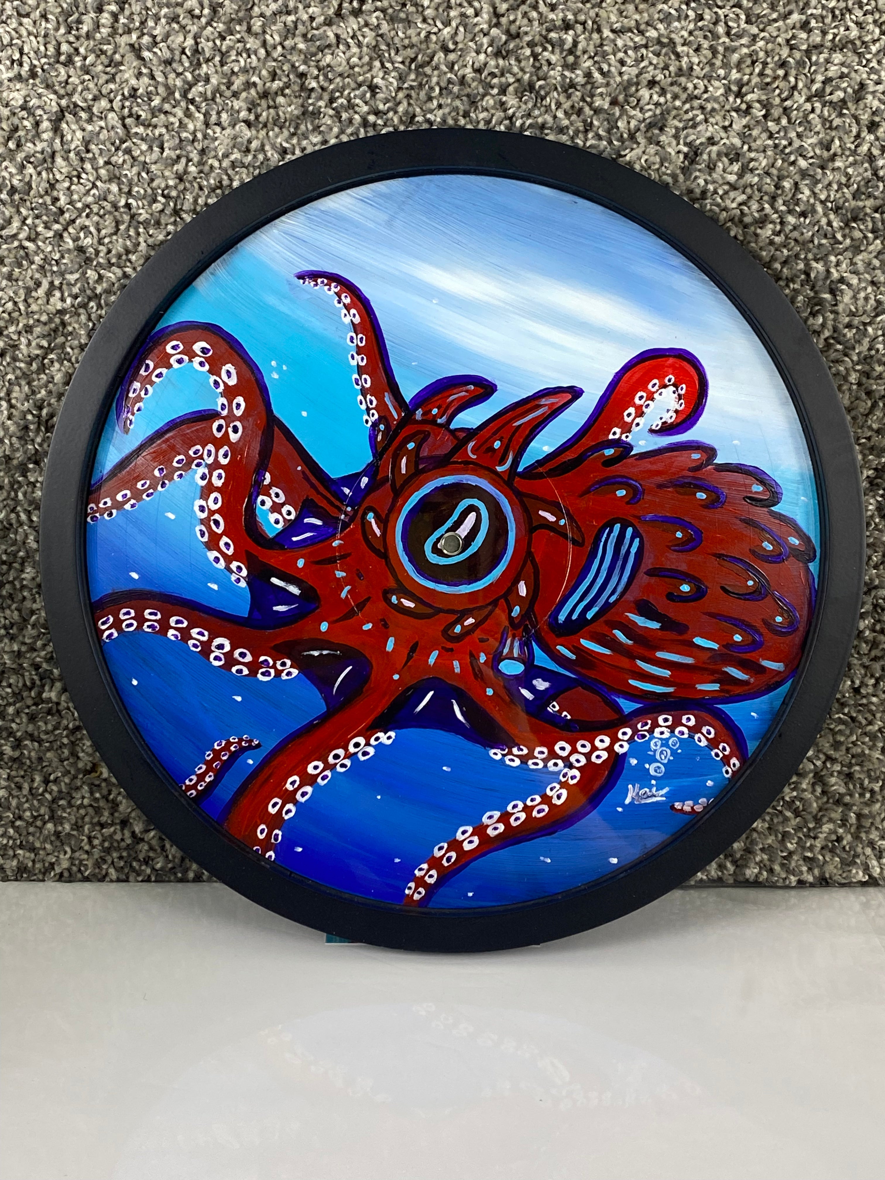 Majestic Octopus Vinyl Record Framed – Kai Gentile Artwork