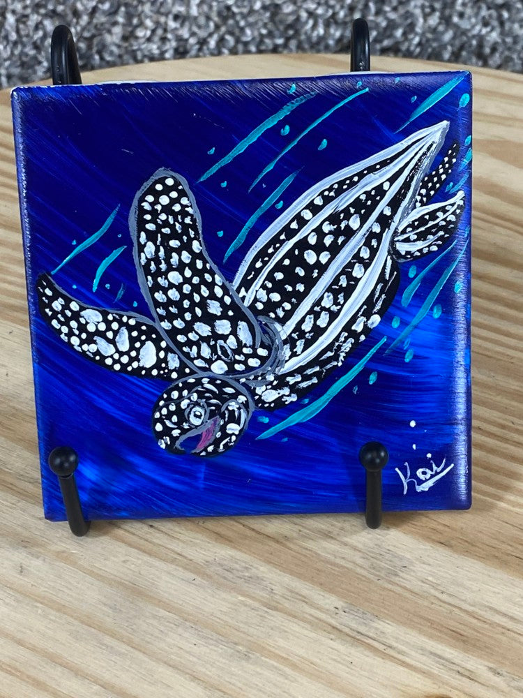 SOLD Leatherback Sea Turtle Tile
