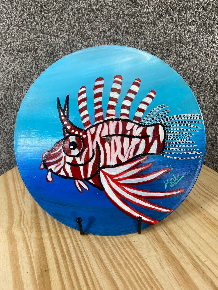 Lionfish Vinyl Record Unframed