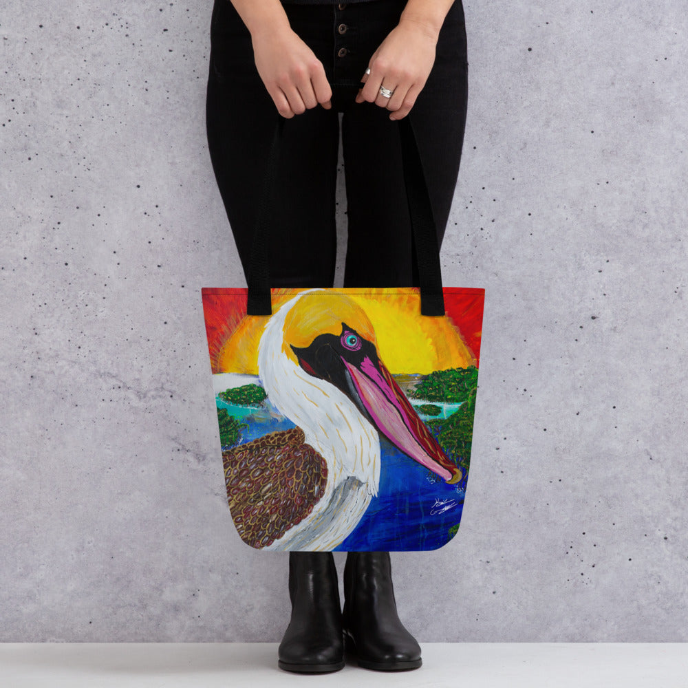 "Pelican Sun Grove" By Kai Gentile Tote bag