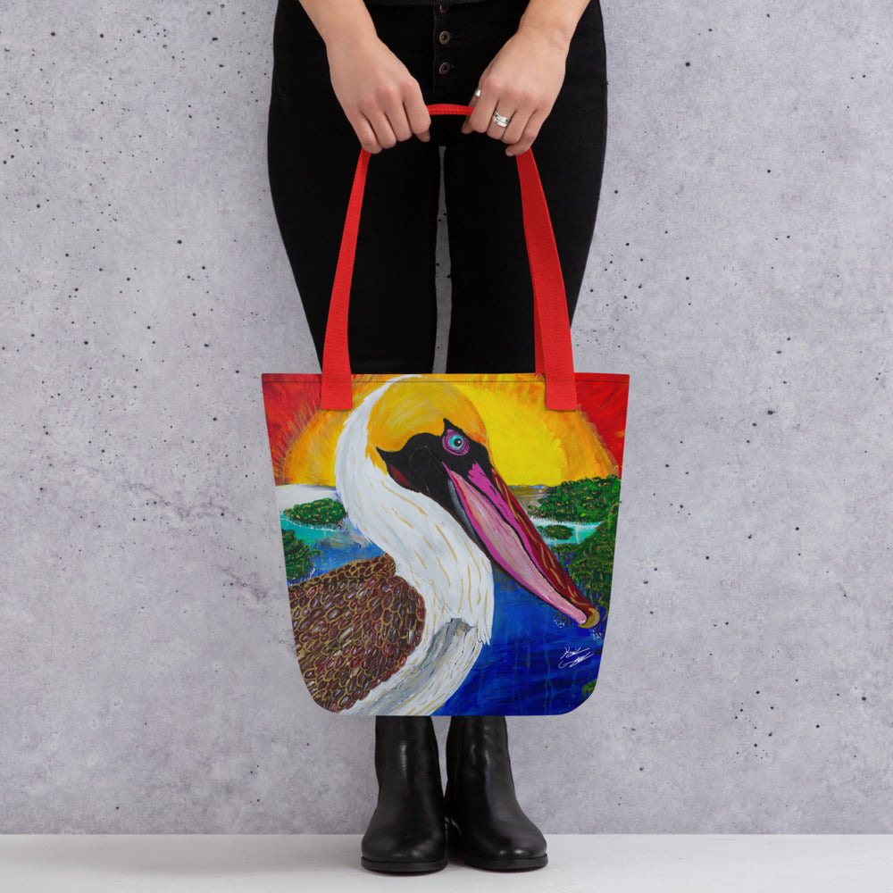 "Pelican Sun Grove" By Kai Gentile Tote bag