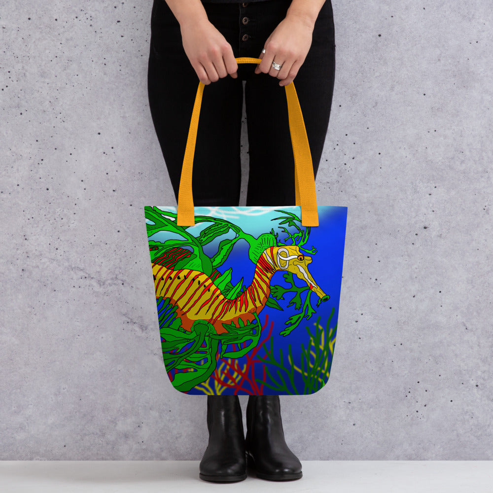 "Leafy Sea Dragon" By Kai Gentile Tote Bag