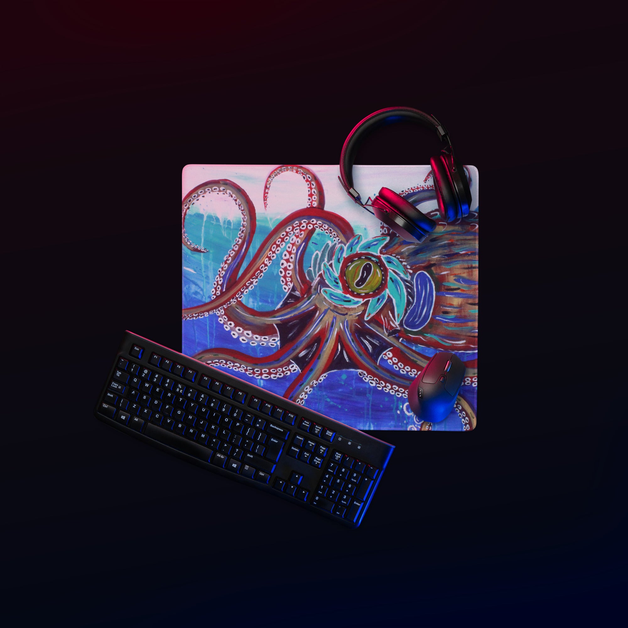 "Octopus II" By Kai Gentile Gaming Mouse Pad