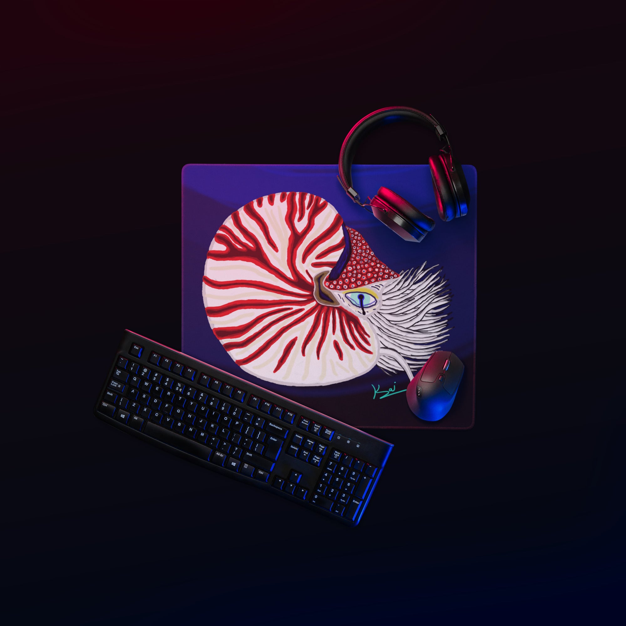 "Nautilus" By Kai Gentile Gaming Mouse Pad