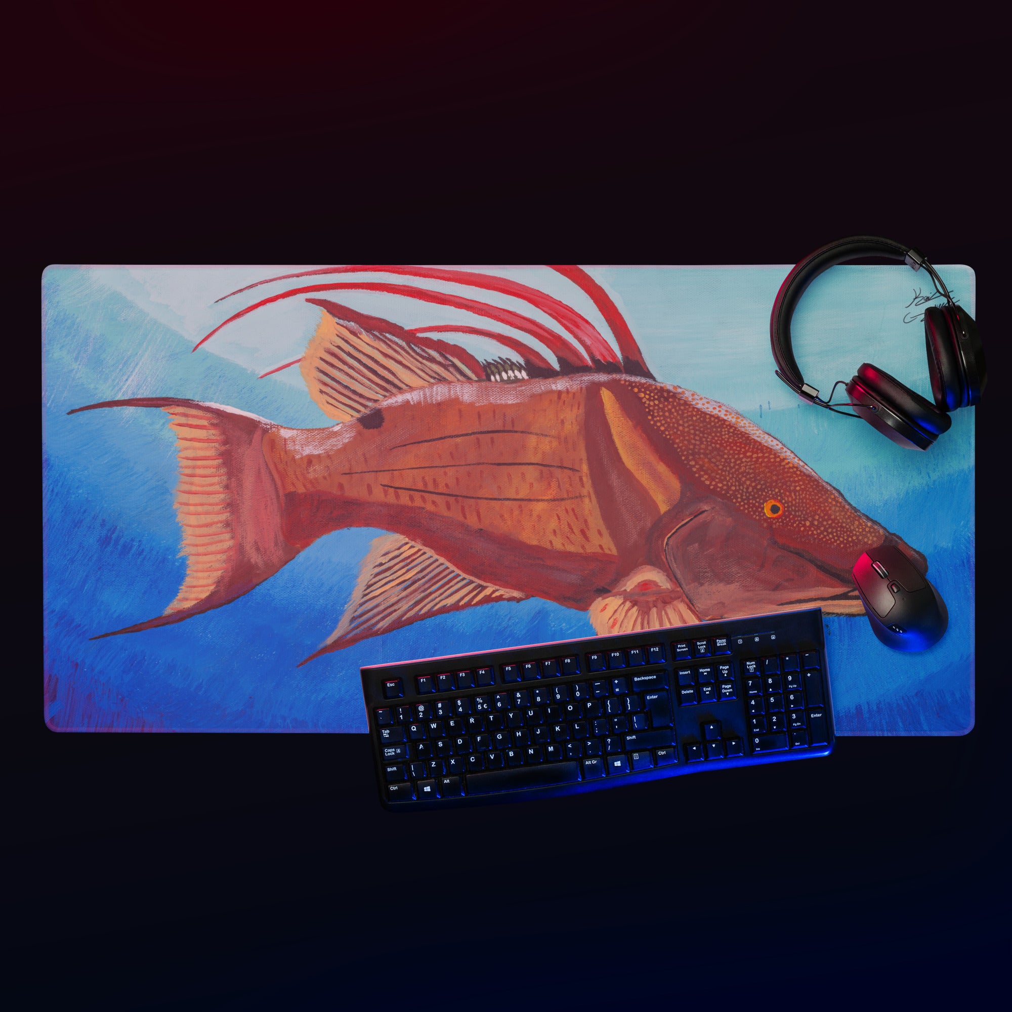 "Hogfish" By Kai Gentile Gaming Mouse Pad