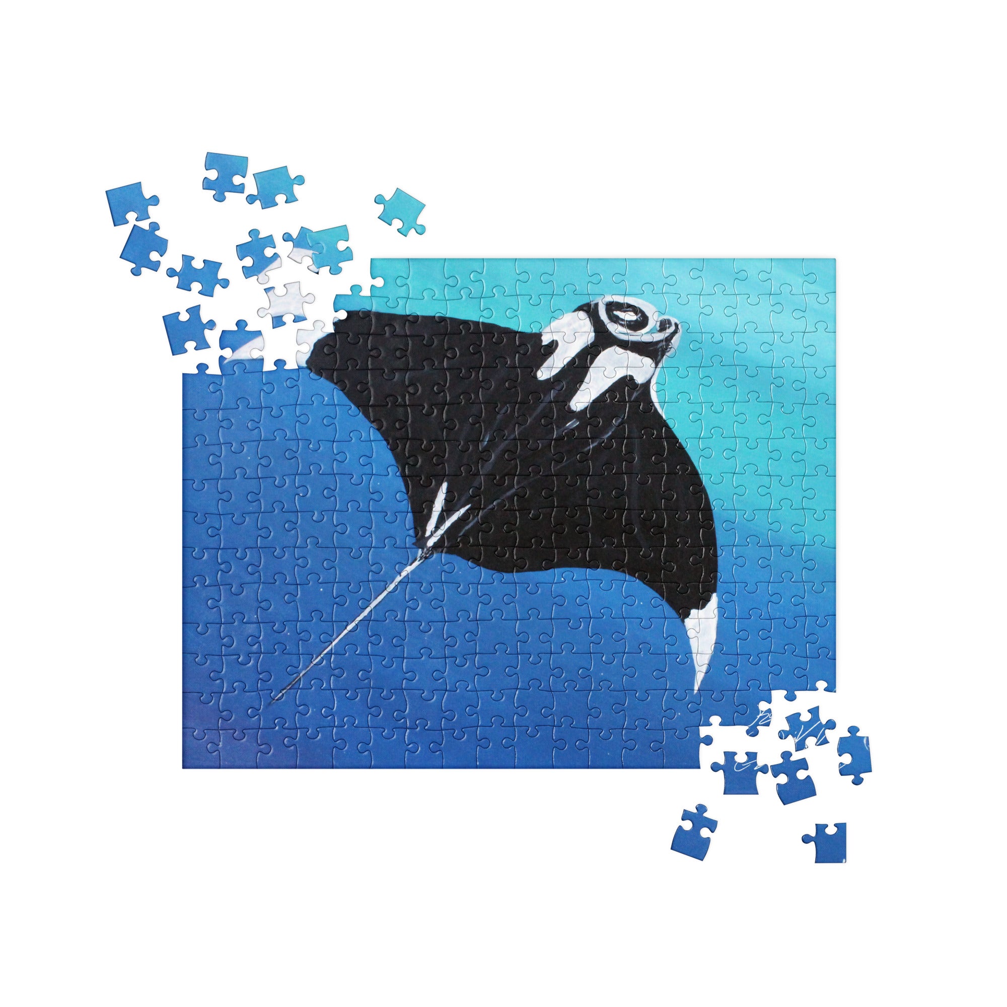 "Solo Manta Ray" By Kai Gentile Jigsaw Puzzle