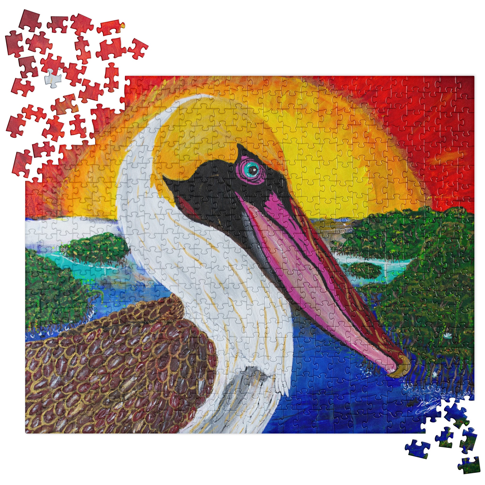 "Pelican Sun Grove" By Kai Gentile Jigsaw Puzzle