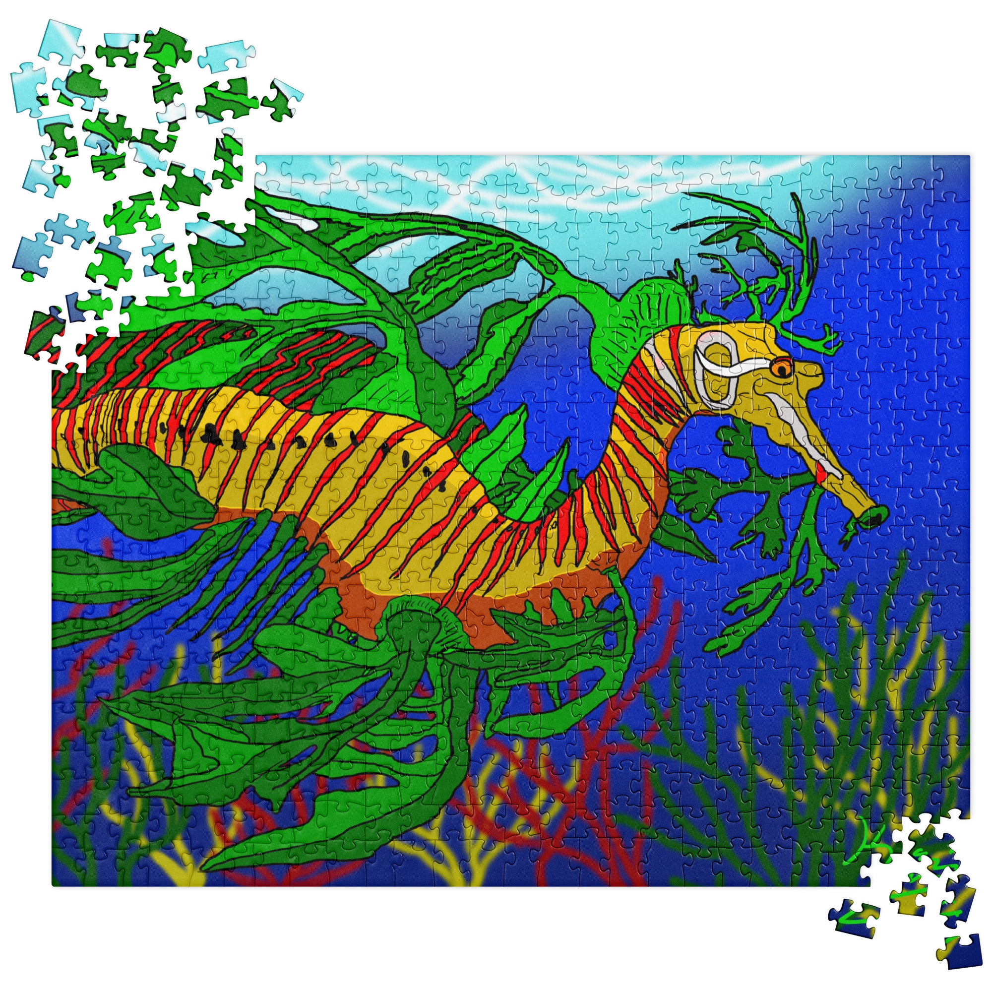 "Leafy Sea Dragon" By Kai Gentile Jigsaw Puzzle