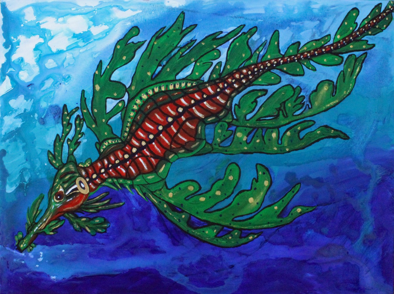 "Leafy Sea Dragon II" By Kai Gentile Original Painting