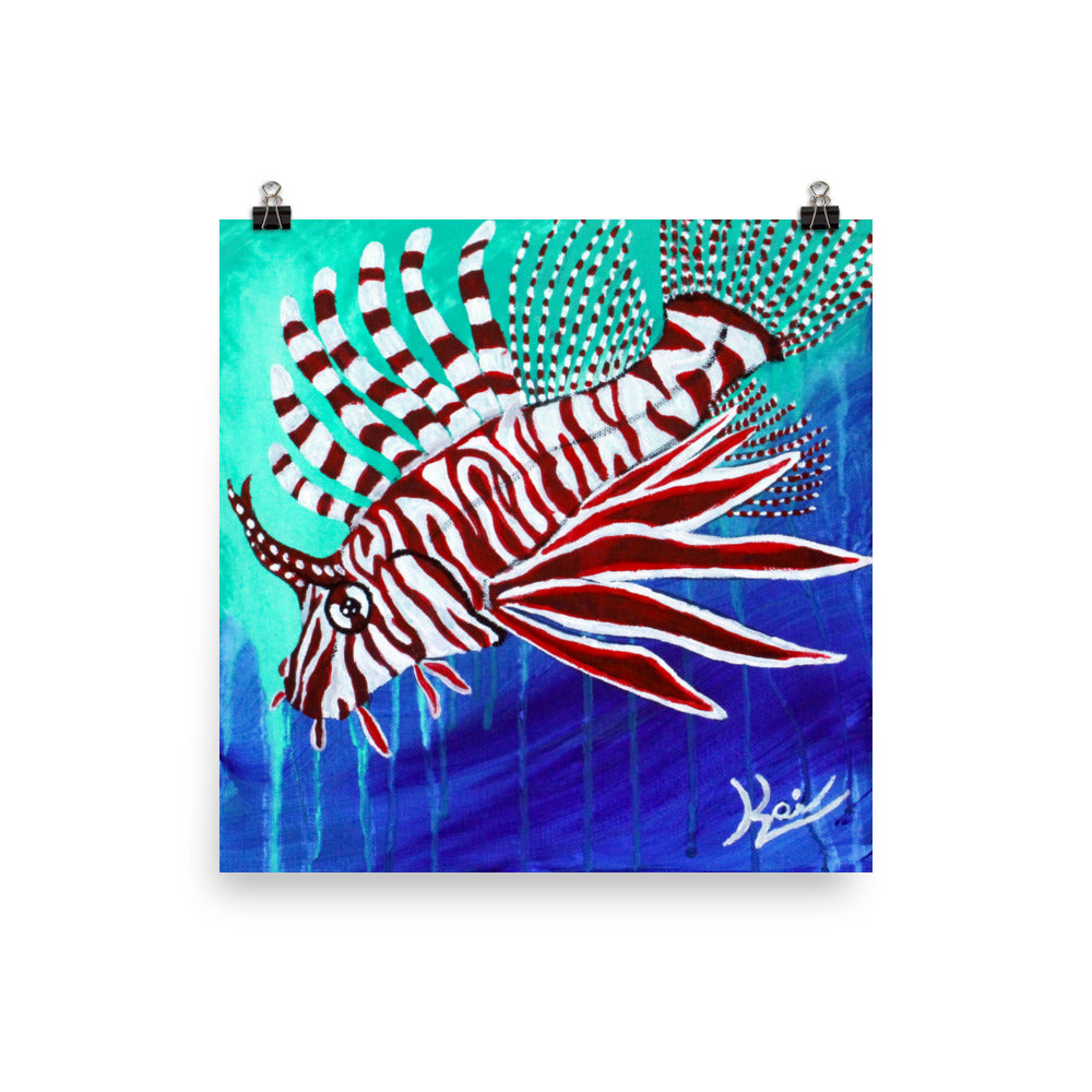 "Lionfish" By Kai Gentile, Printed on Luster Photo Paper