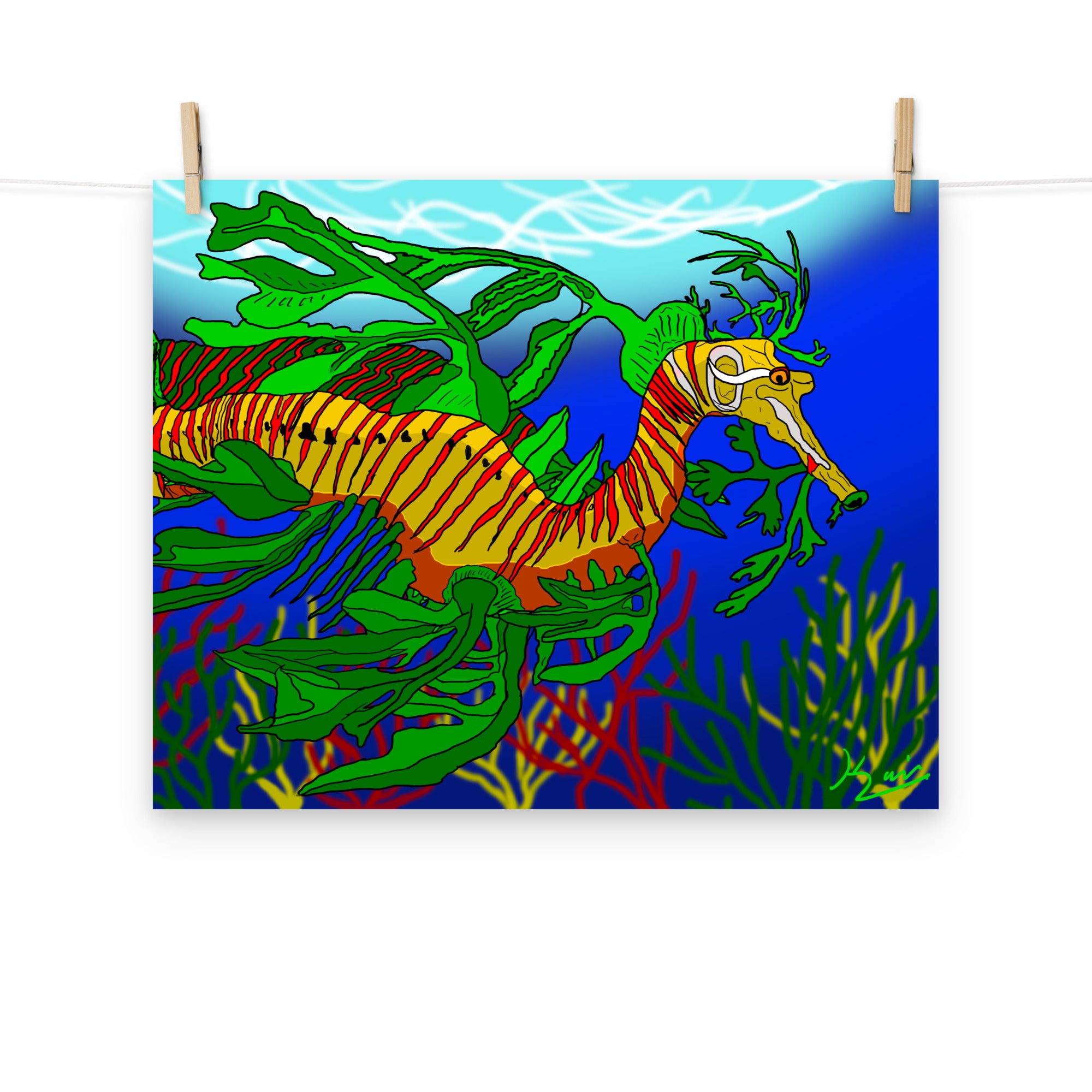 "Leafy Sea Dragon" By Kai Gentile, Printed on Luster Photo Paper