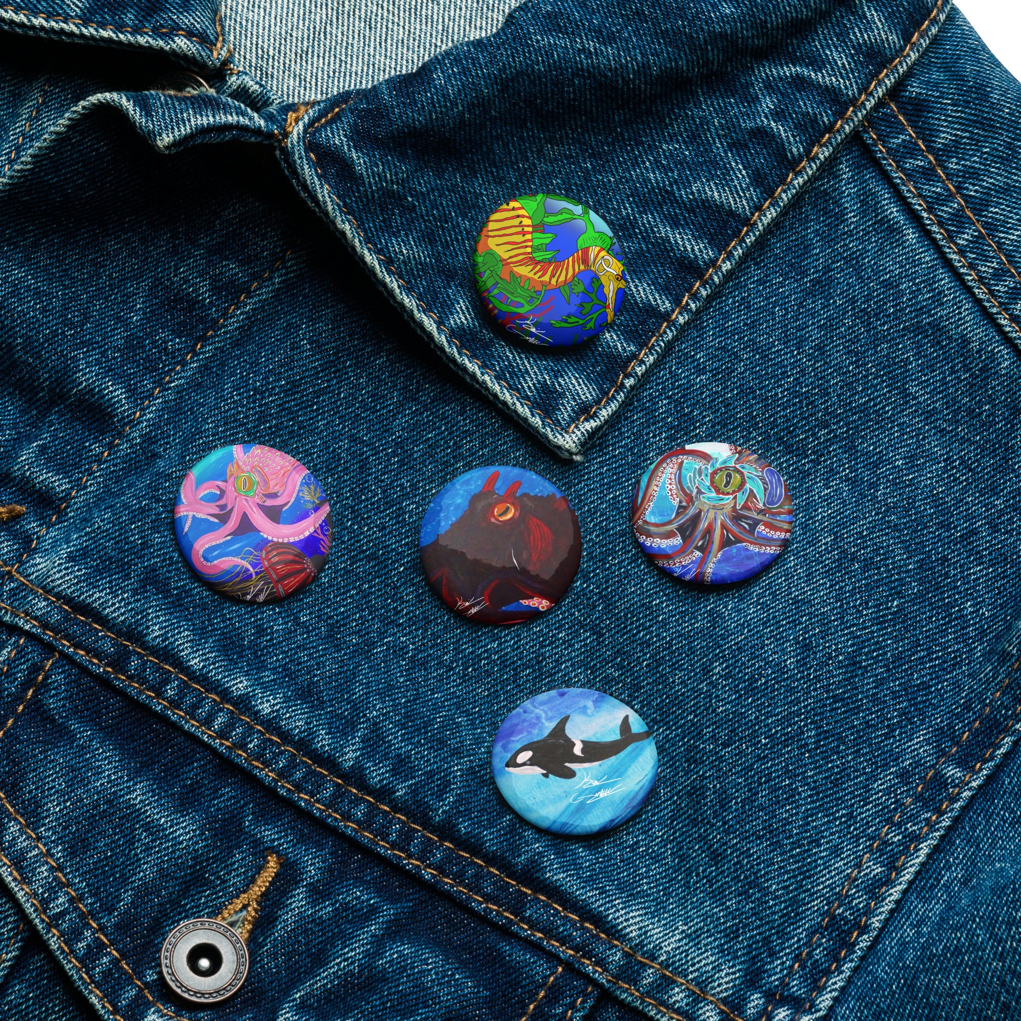 "Kai's Collection" By Kai Gentile Set Of Pin Buttons