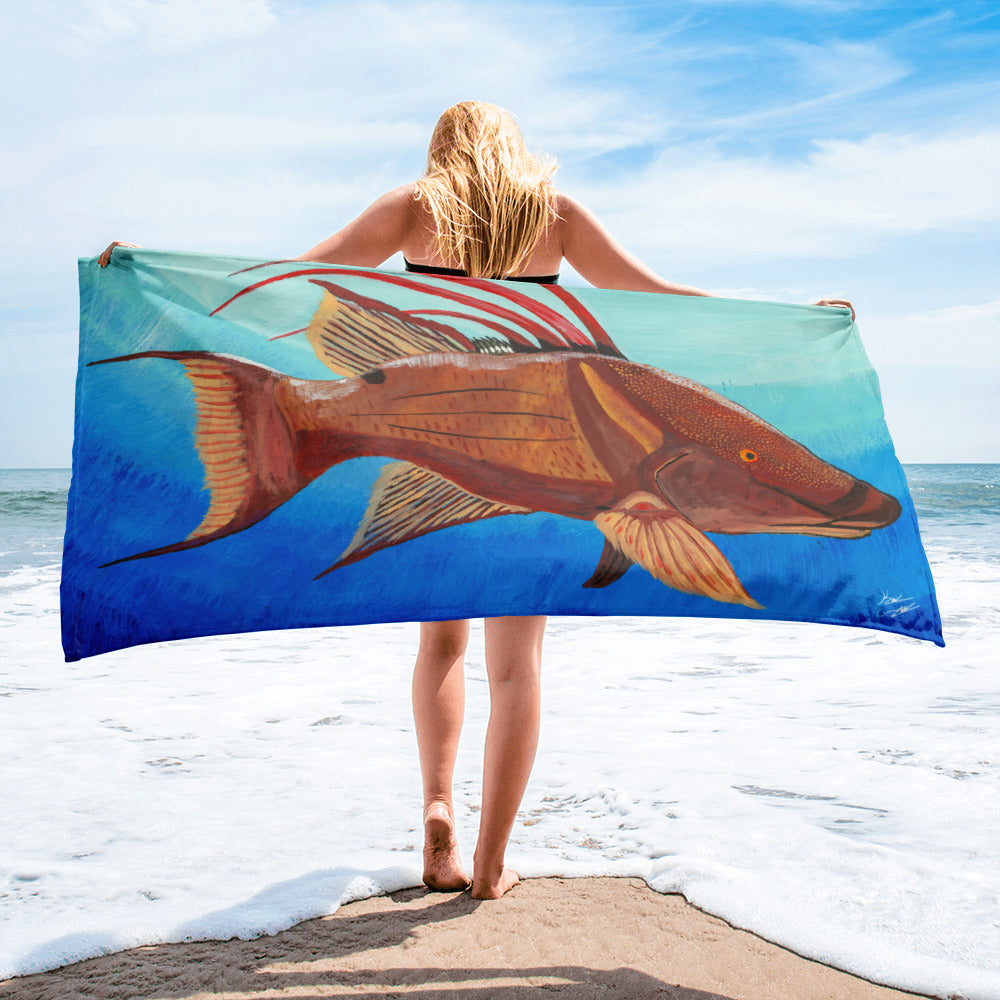 "Hogfish" By Kai Gentile Towel