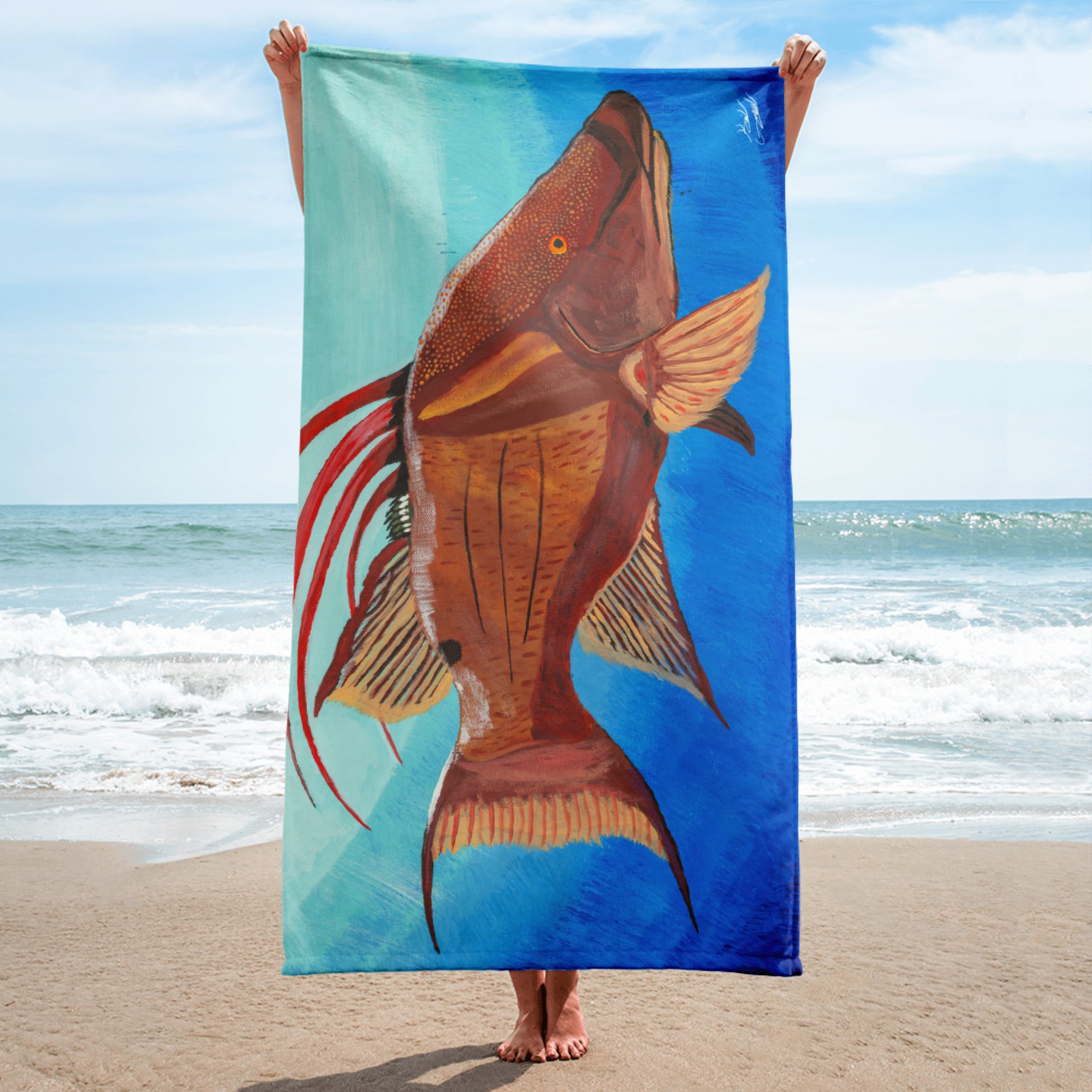 "Hogfish" By Kai Gentile Towel