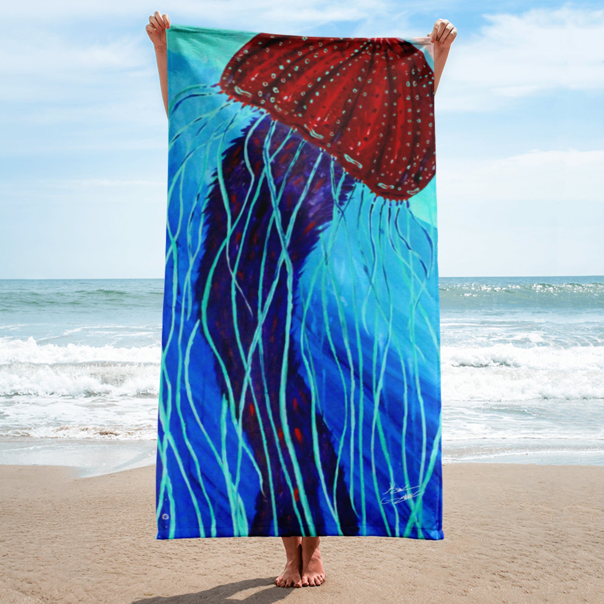 "King Jelly" By Kai Gentile Beach Towel