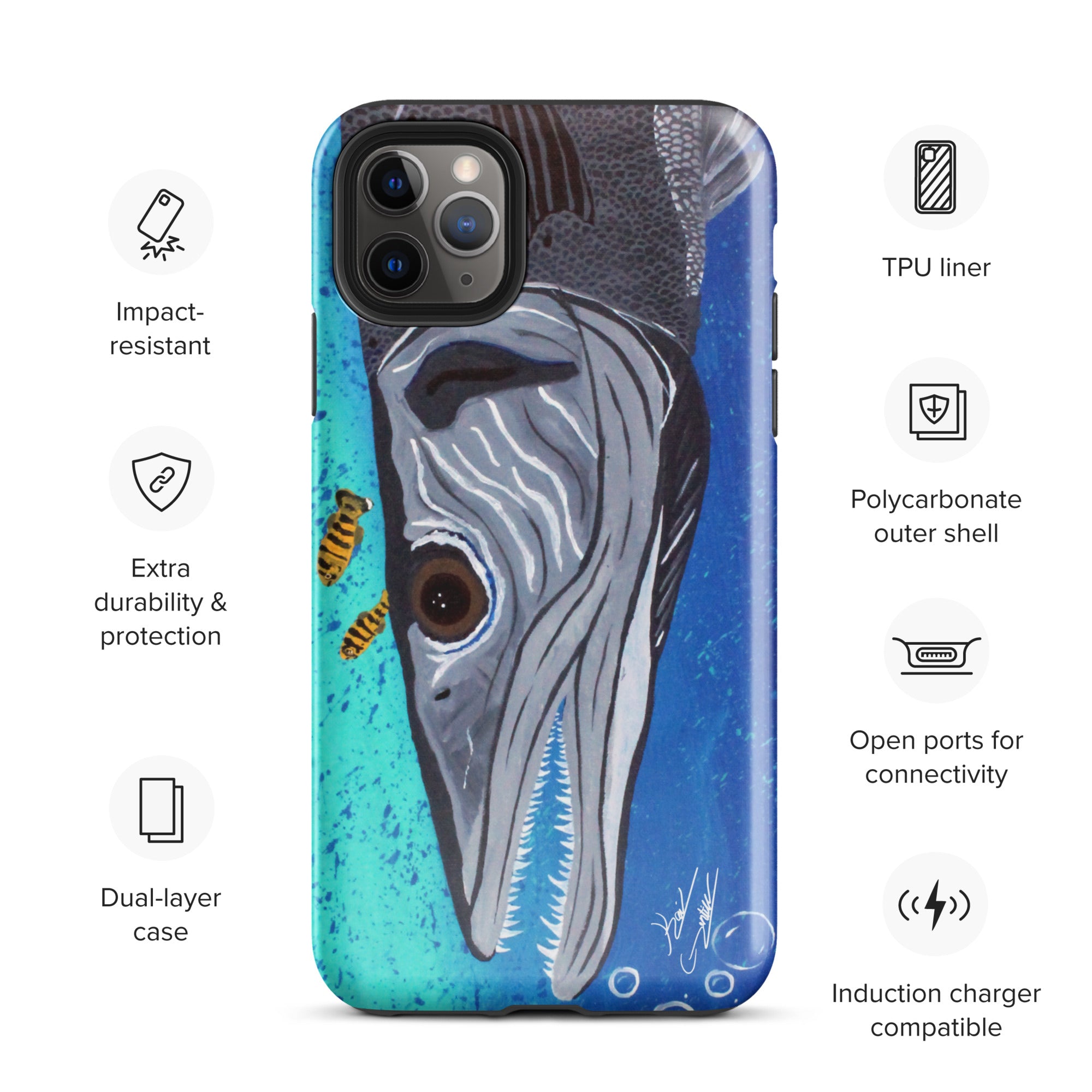 "Ooh! Barracuda!" By Kai Gentile iPhone Case