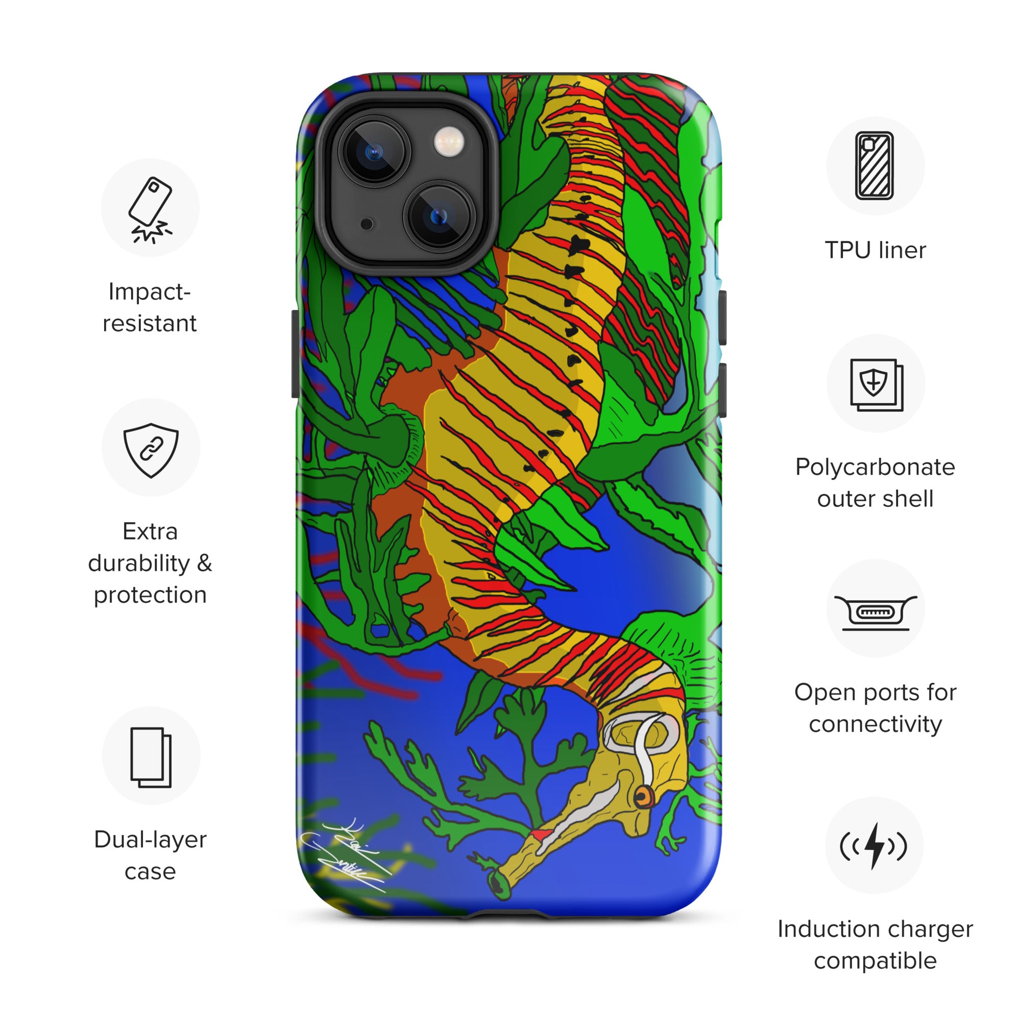 "Leafy Sea Dragon" By Kai Gentile iPhone Case