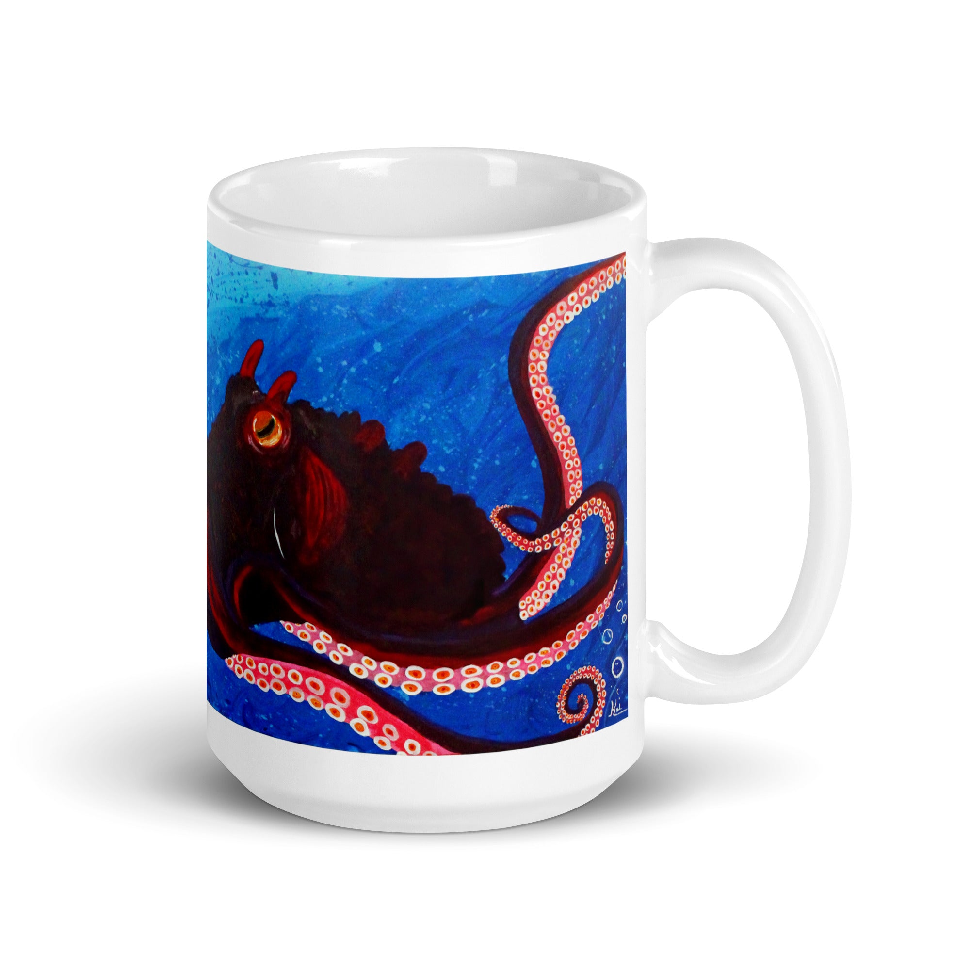 "The Whole Package" By Kai Gentile Octopus Glossy Mug